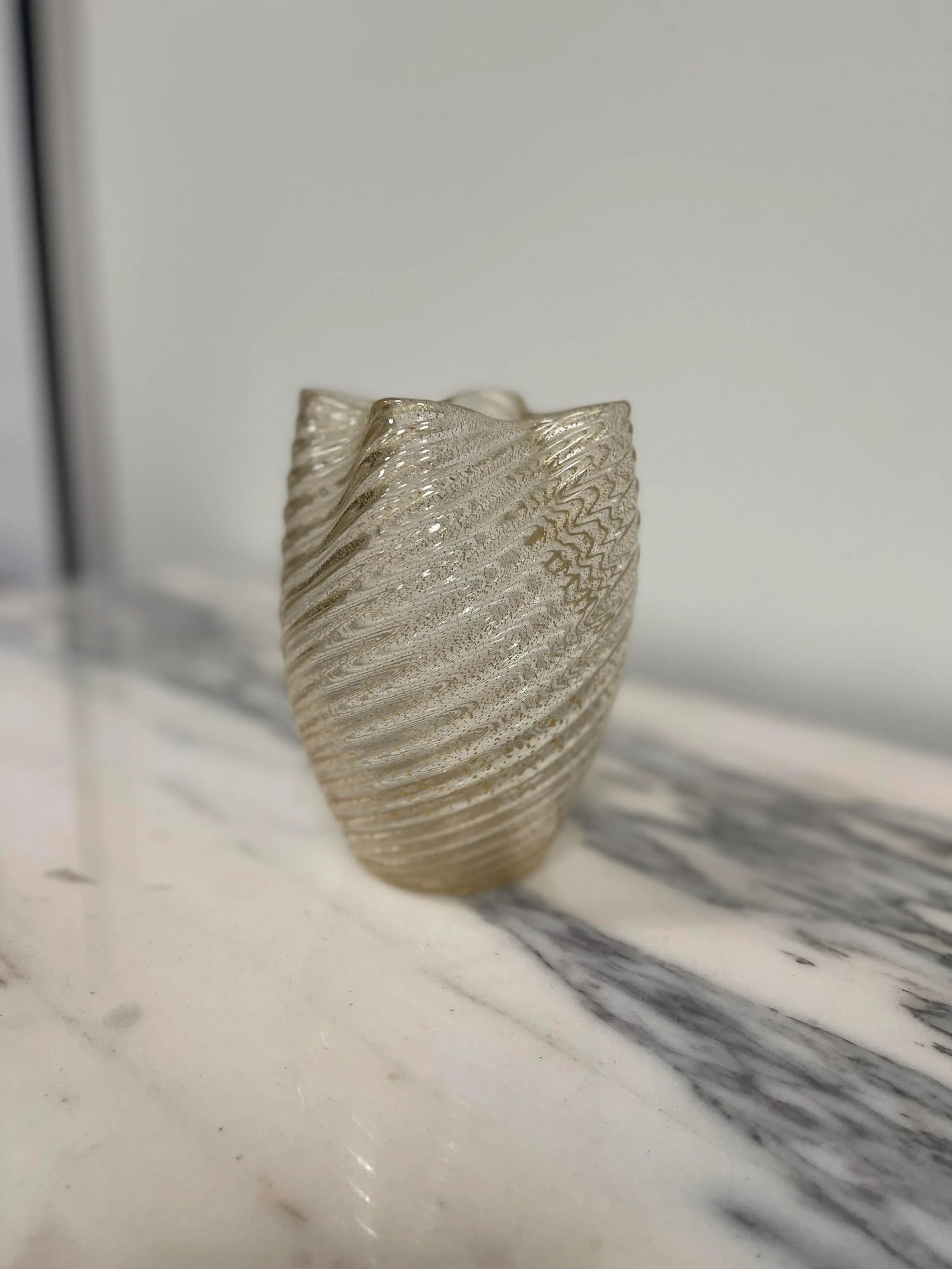 Murano Italy Camer Gold Vase With Original Mica Sticker - 5