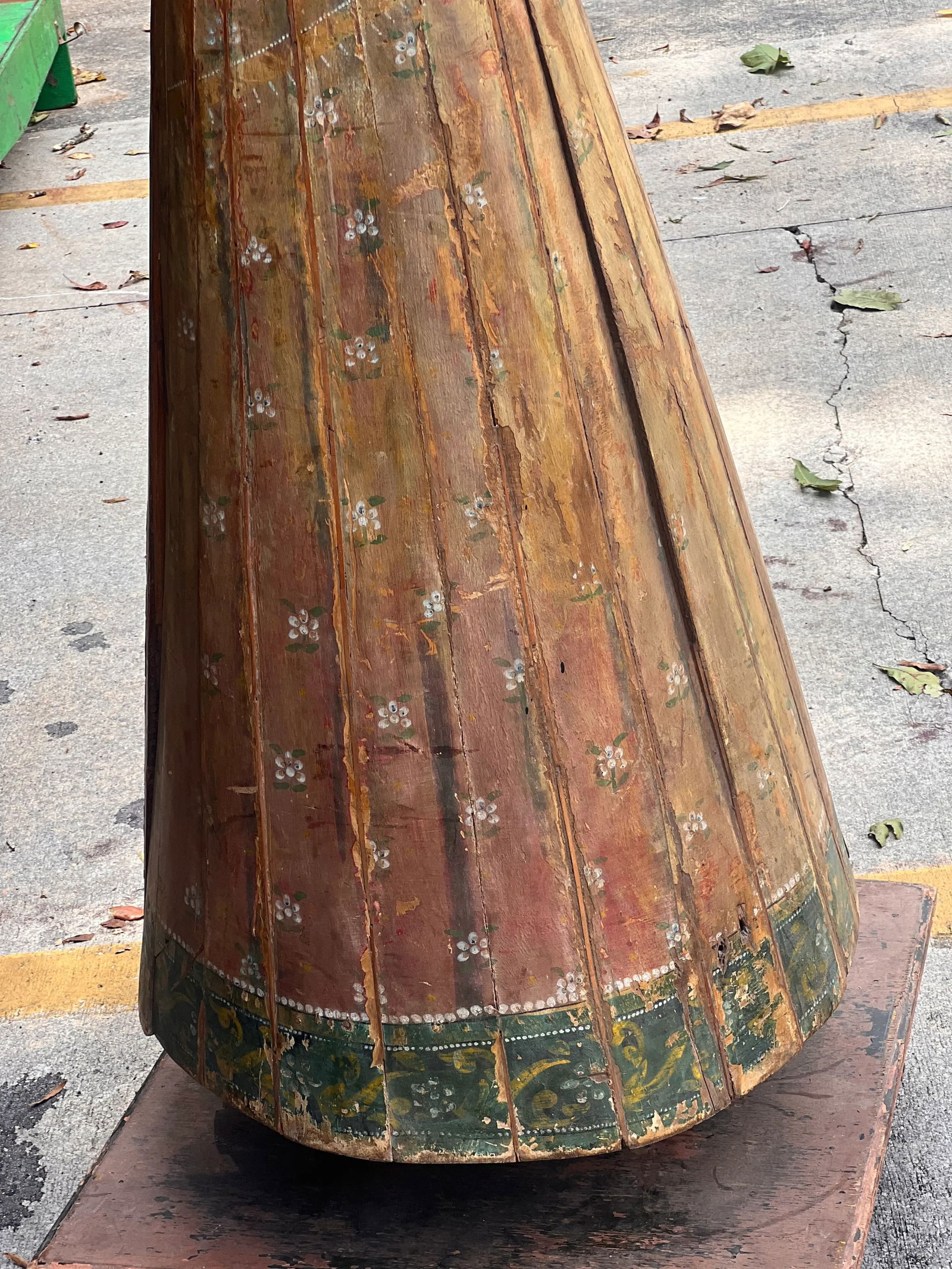 Stately Antique Life Size Wooden Statues - a Pair - 2