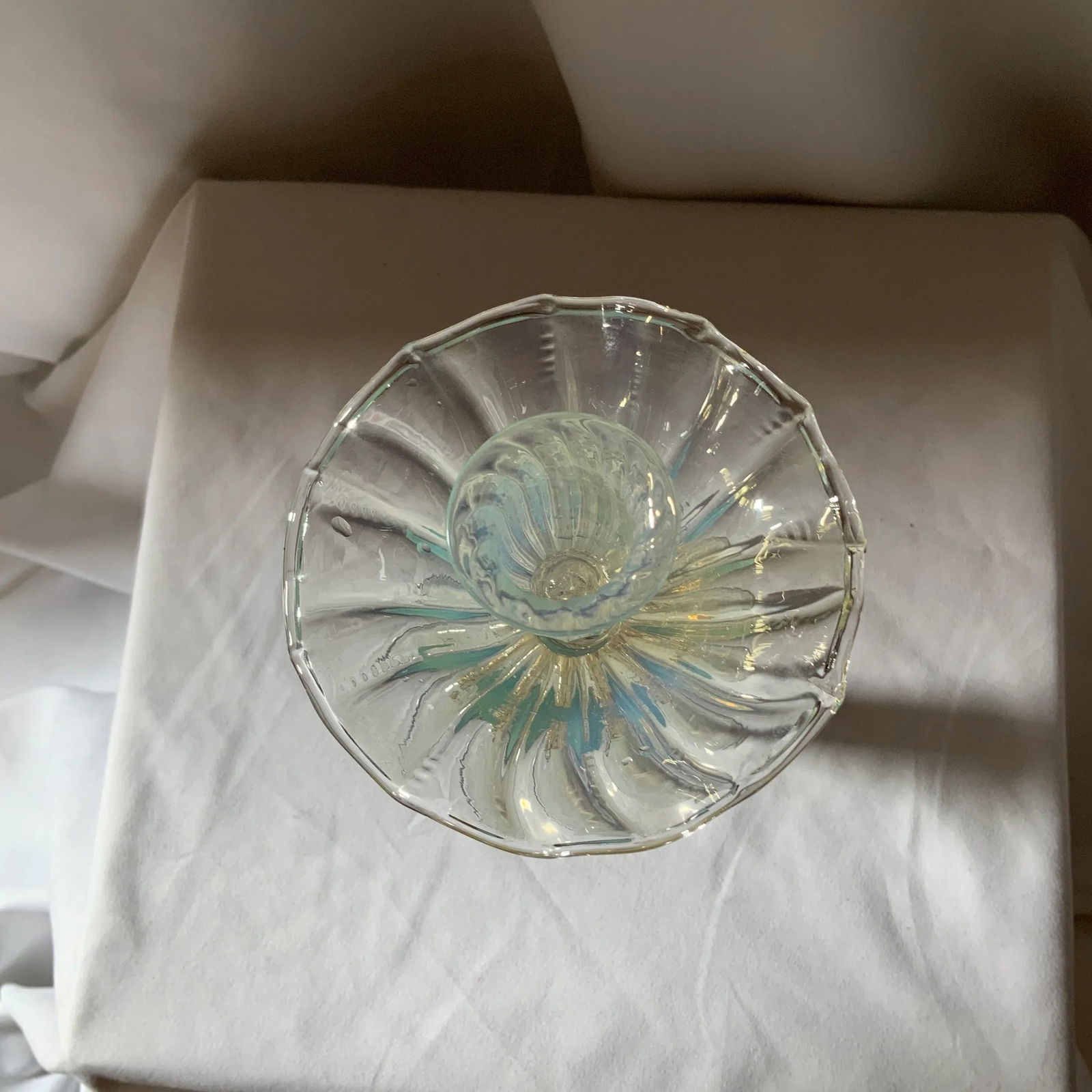 Venetian Blown Glass Candlestick by Salviati, 1920s - 4