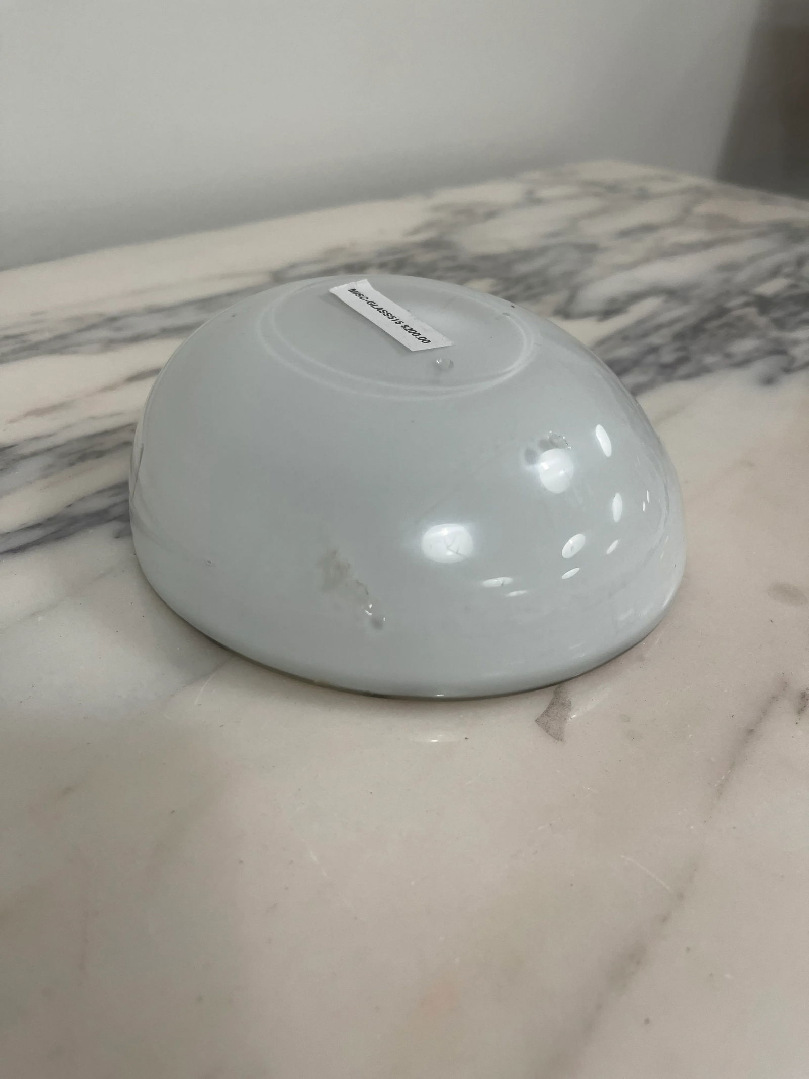 Circus Barbini 1950's Murano Attributed Glass Gold and Cream Bowl - 5