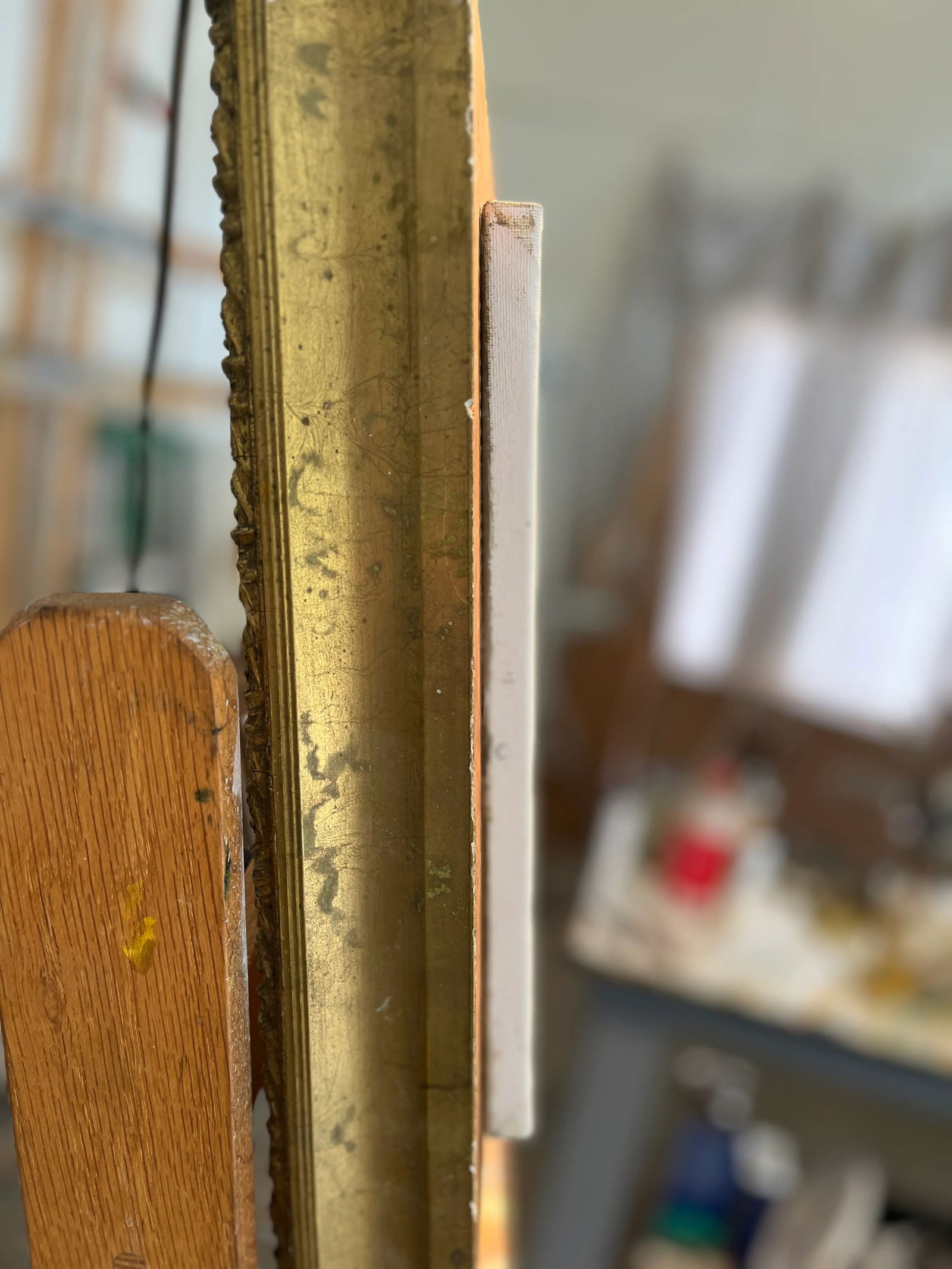 Original Abstract Oil Painting "August Color StudyI" in Antique Frame - 3