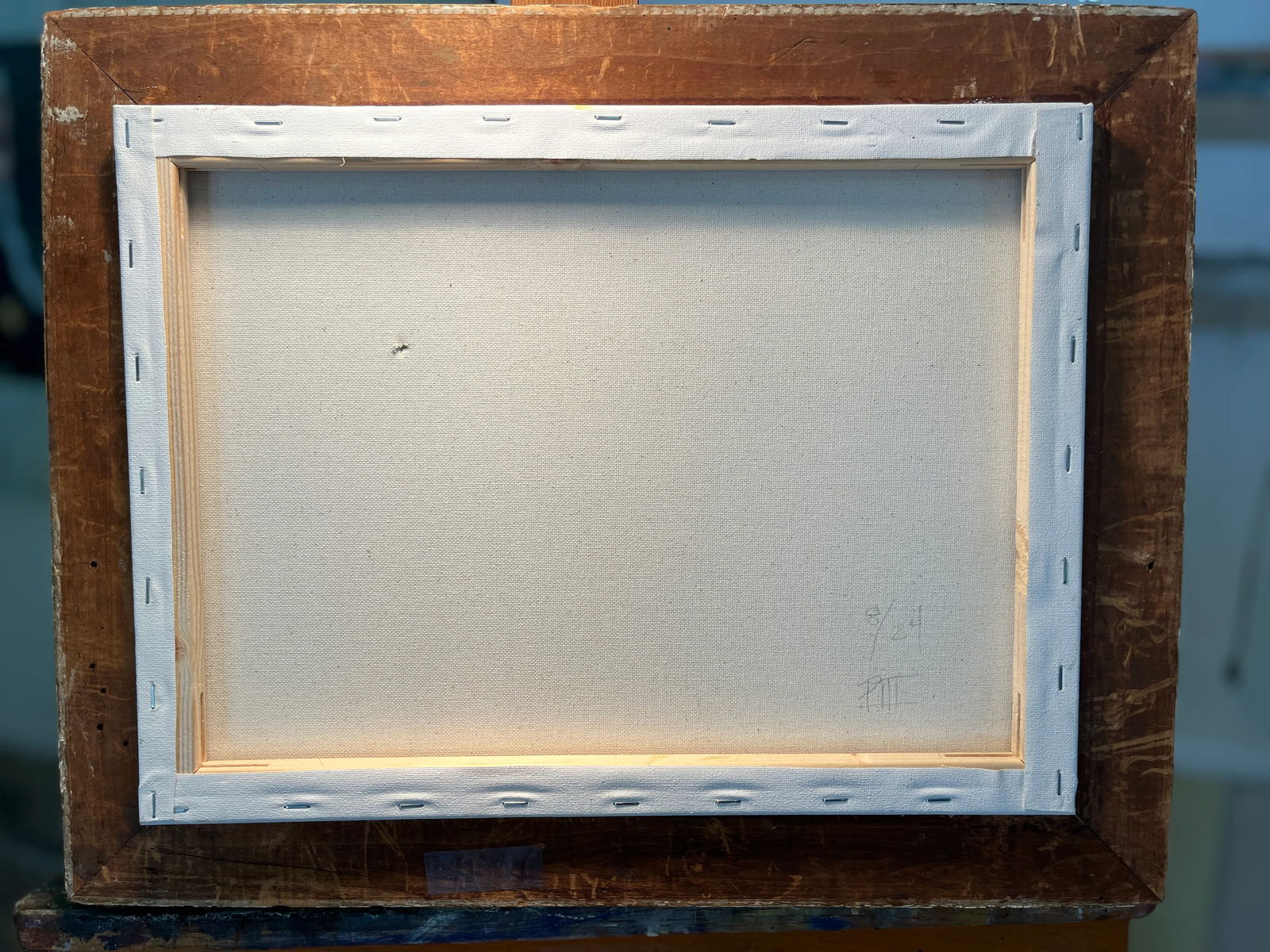 Original Abstract Oil Painting "August Color StudyI" in Antique Frame - 4