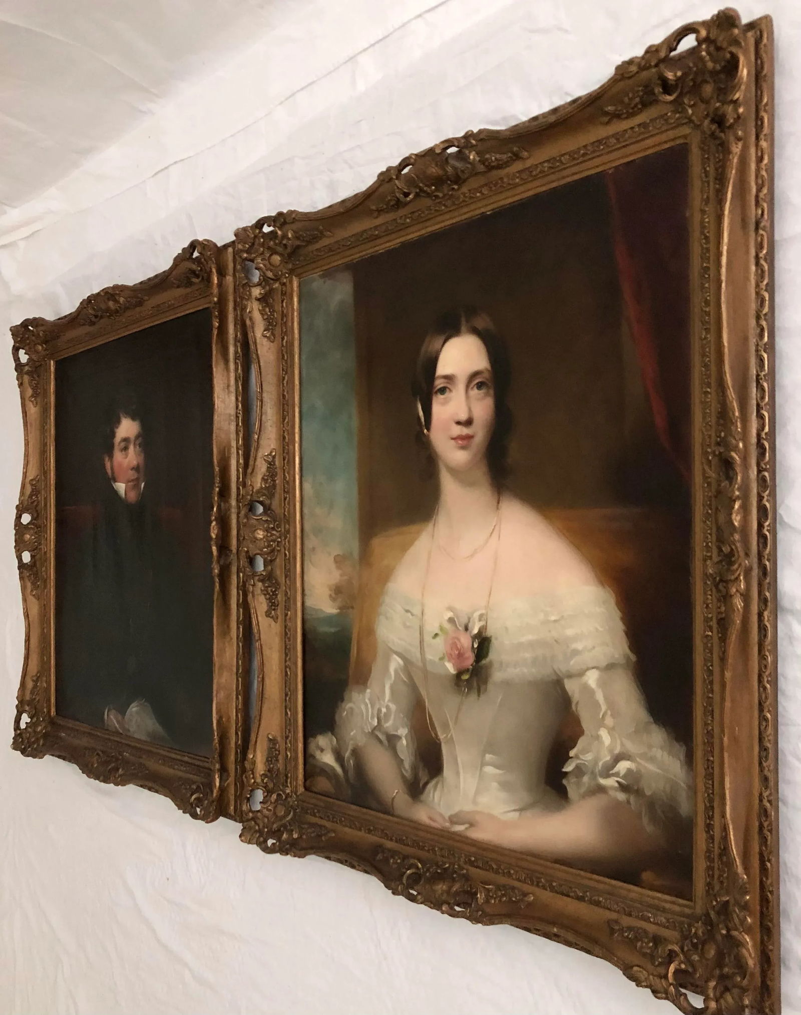 Early 19th Century Pair of Lady & Gentleman Portrait Paintings Attributed to Sir William Beechey 175 - 2