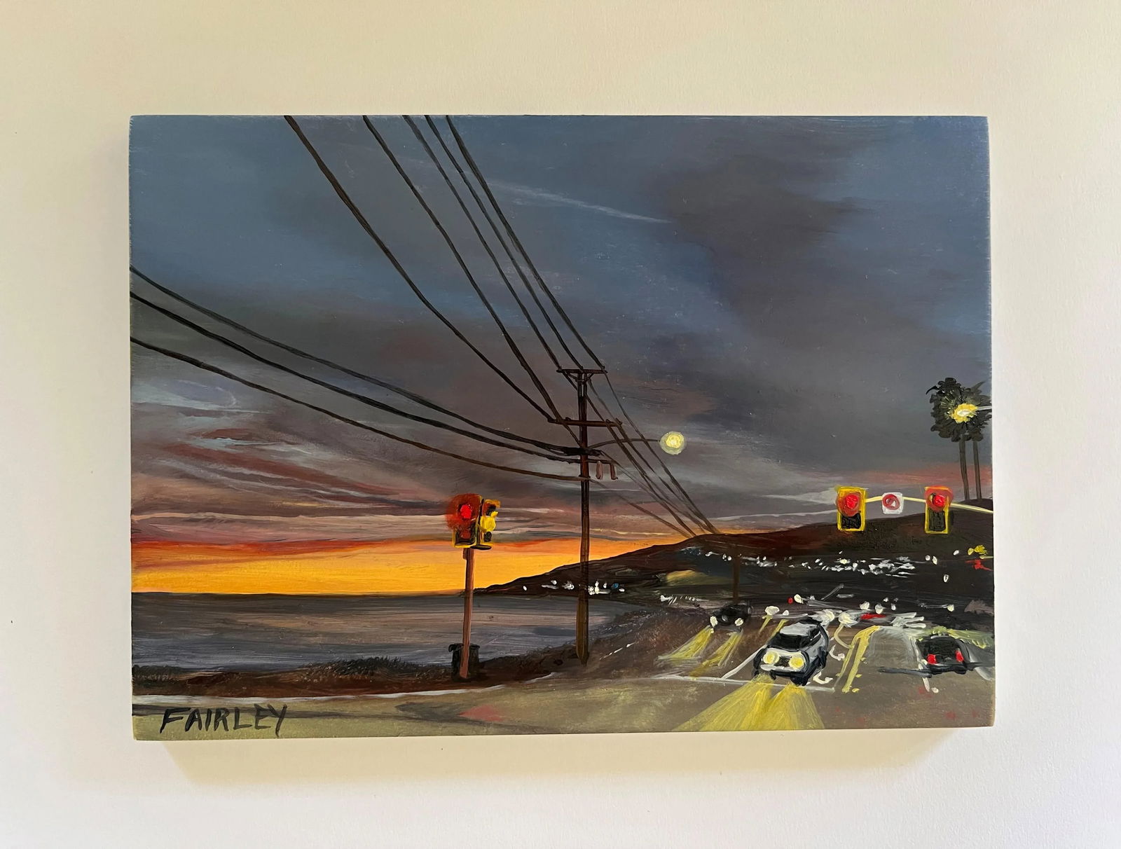 Pacific Coast Highway at Porto Marina, Original Miniature Oil Painting by Artist, Jessica Fairley - 5