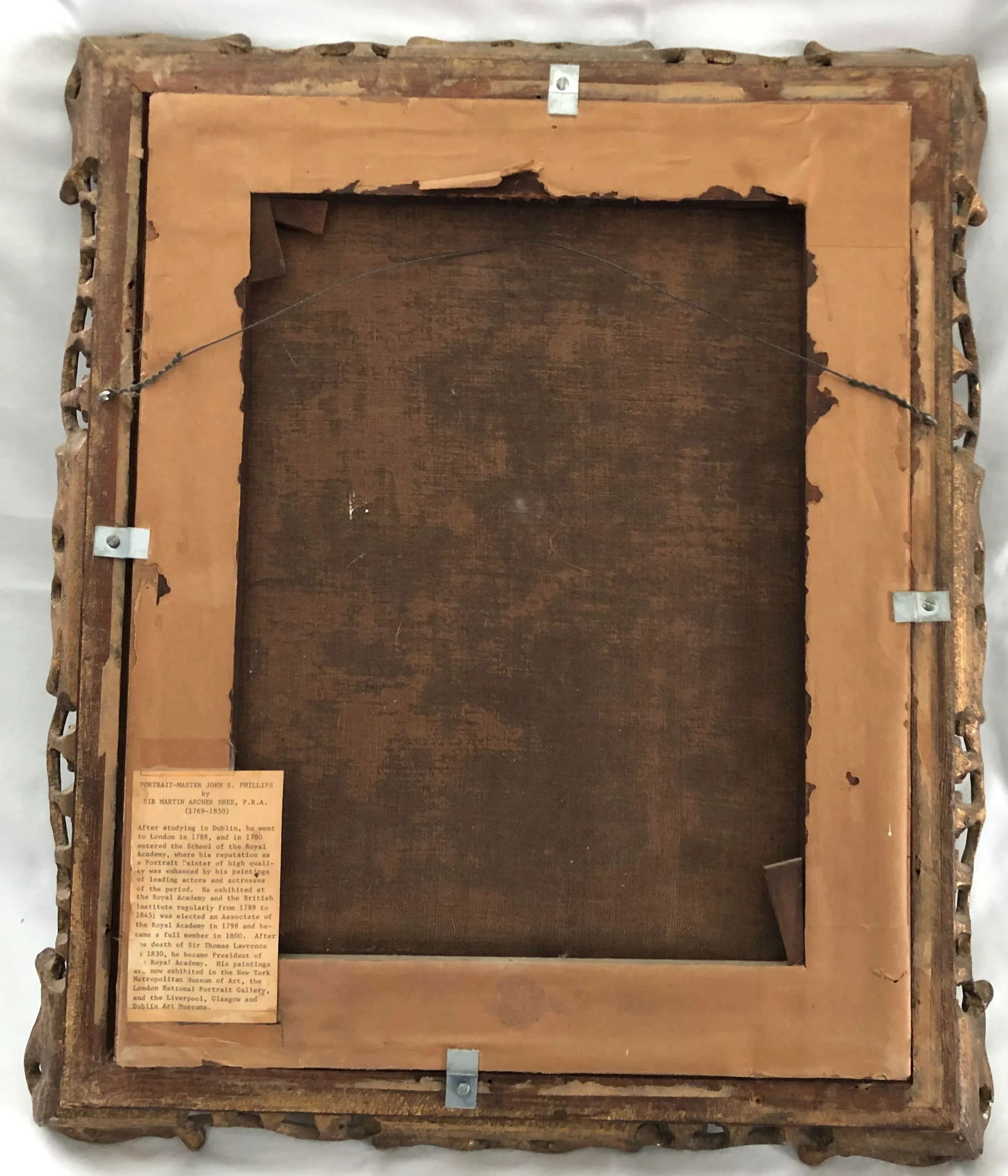 A Late 18th C. Portrait of a Young Boy, "Master John S Phillips" by Sir Martin Archer Shee - 8