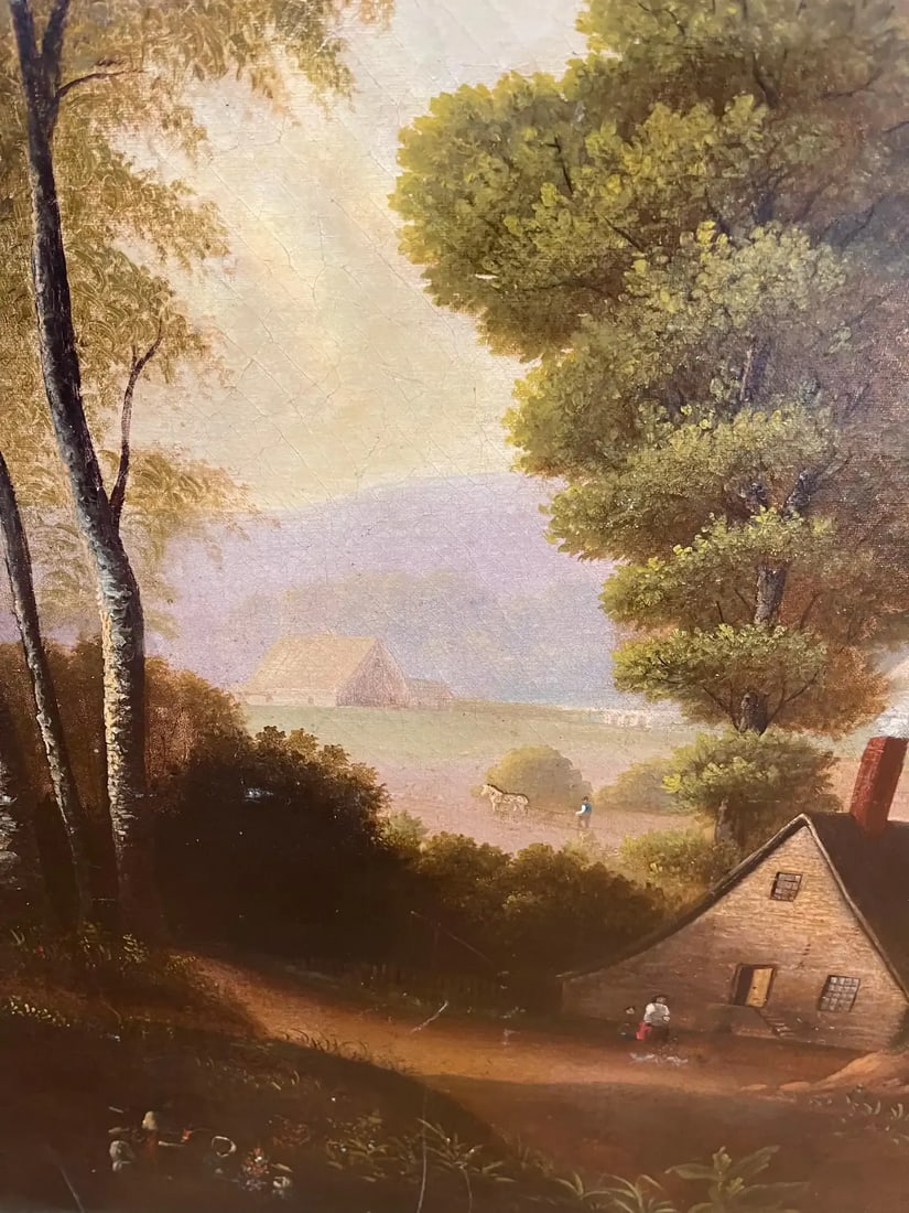 19th Century American Landscape Painting in Style of George Caleb Bingham - 10