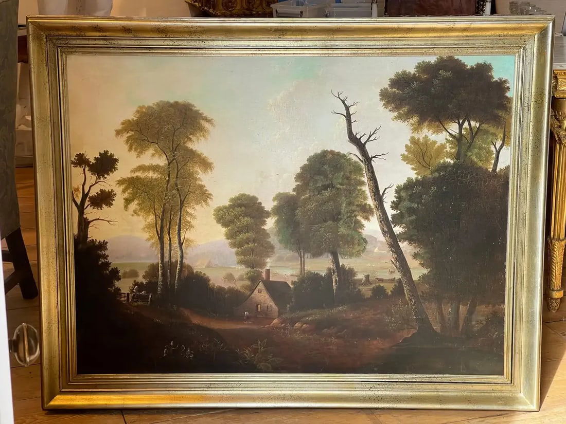 19th Century American Landscape Painting in Style of George Caleb Bingham - 11