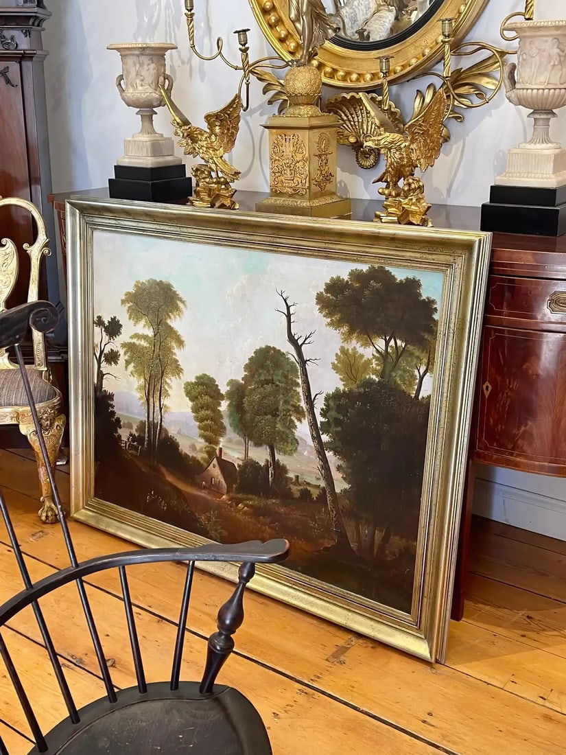 19th Century American Landscape Painting in Style of George Caleb Bingham - 2