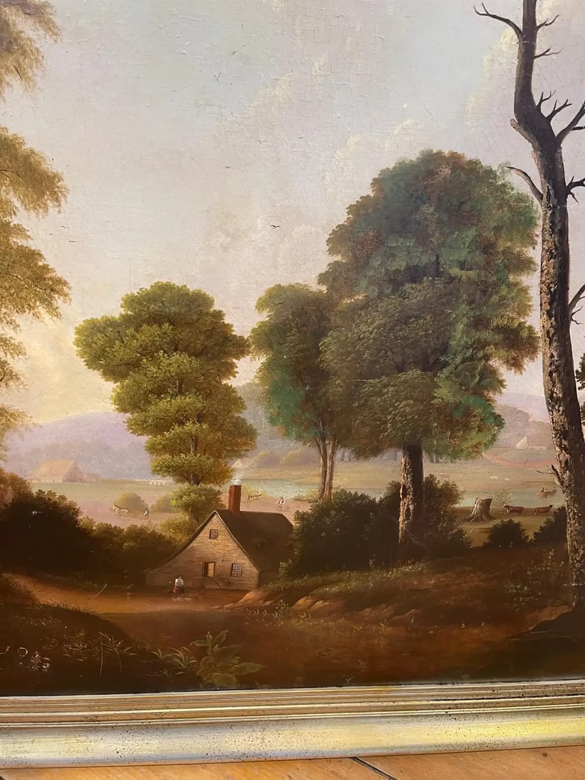 19th Century American Landscape Painting in Style of George Caleb Bingham - 5