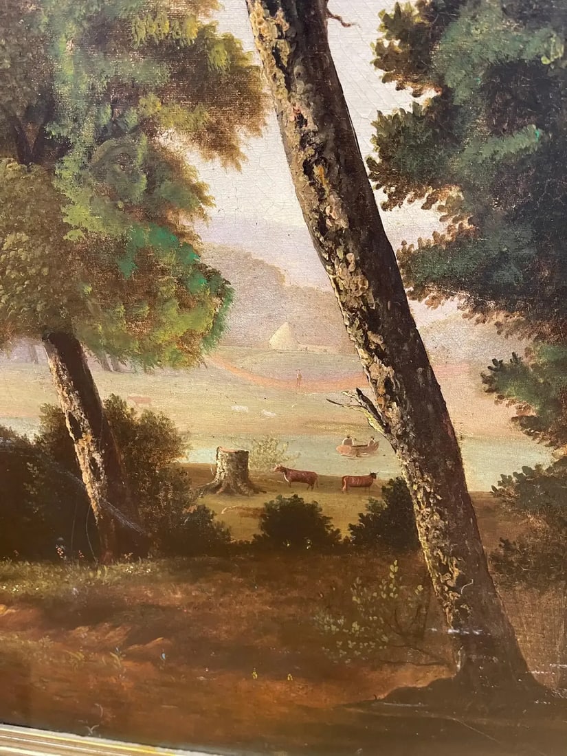 19th Century American Landscape Painting in Style of George Caleb Bingham - 7