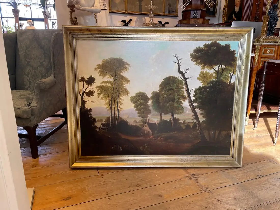 19th Century American Landscape Painting in Style of George Caleb Bingham - 9