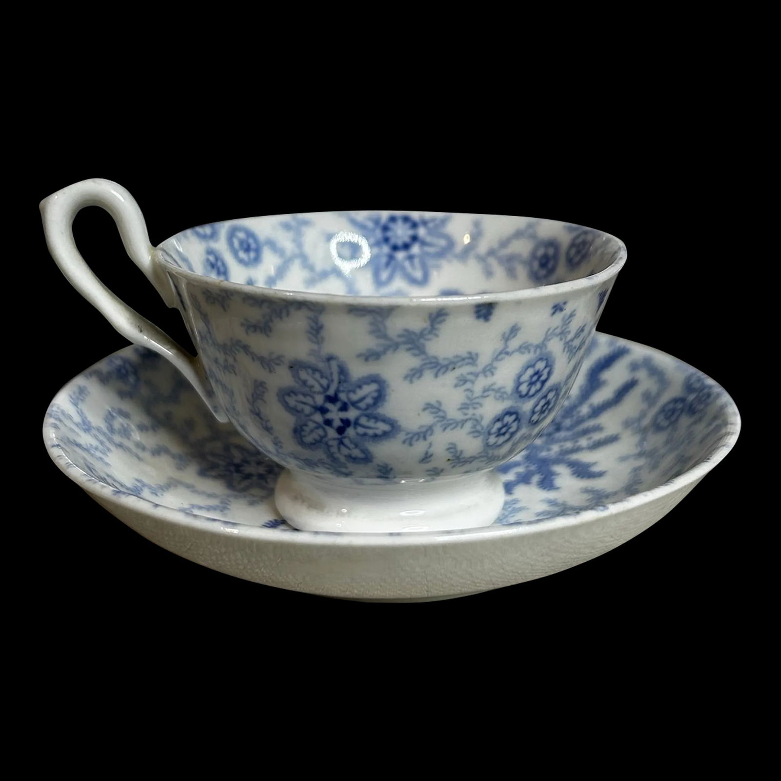 Antique Staffordshire Transferware Miniature Child's Tea Set - 2