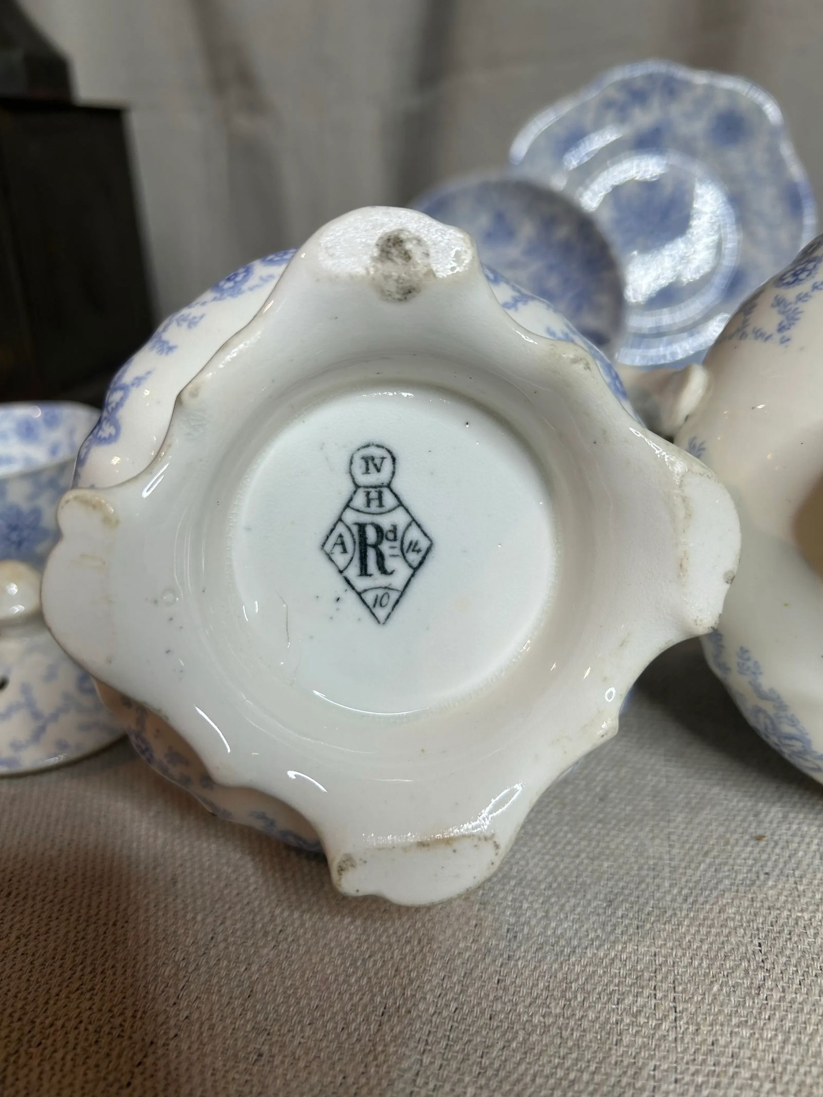 Antique Staffordshire Transferware Miniature Child's Tea Set - 6