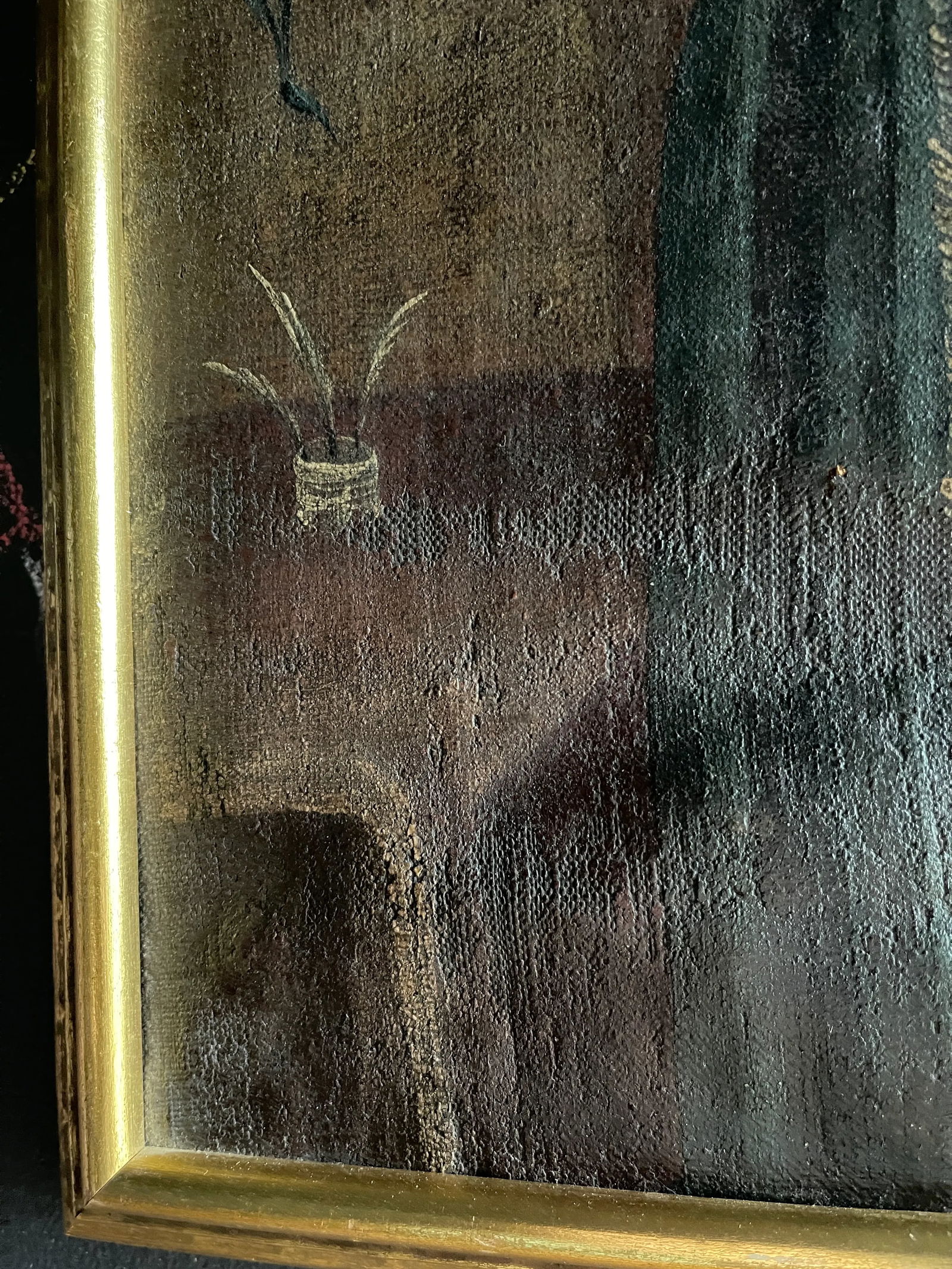 Antique Mexican Oil on Canvas Painting of Saint Anthony - 10