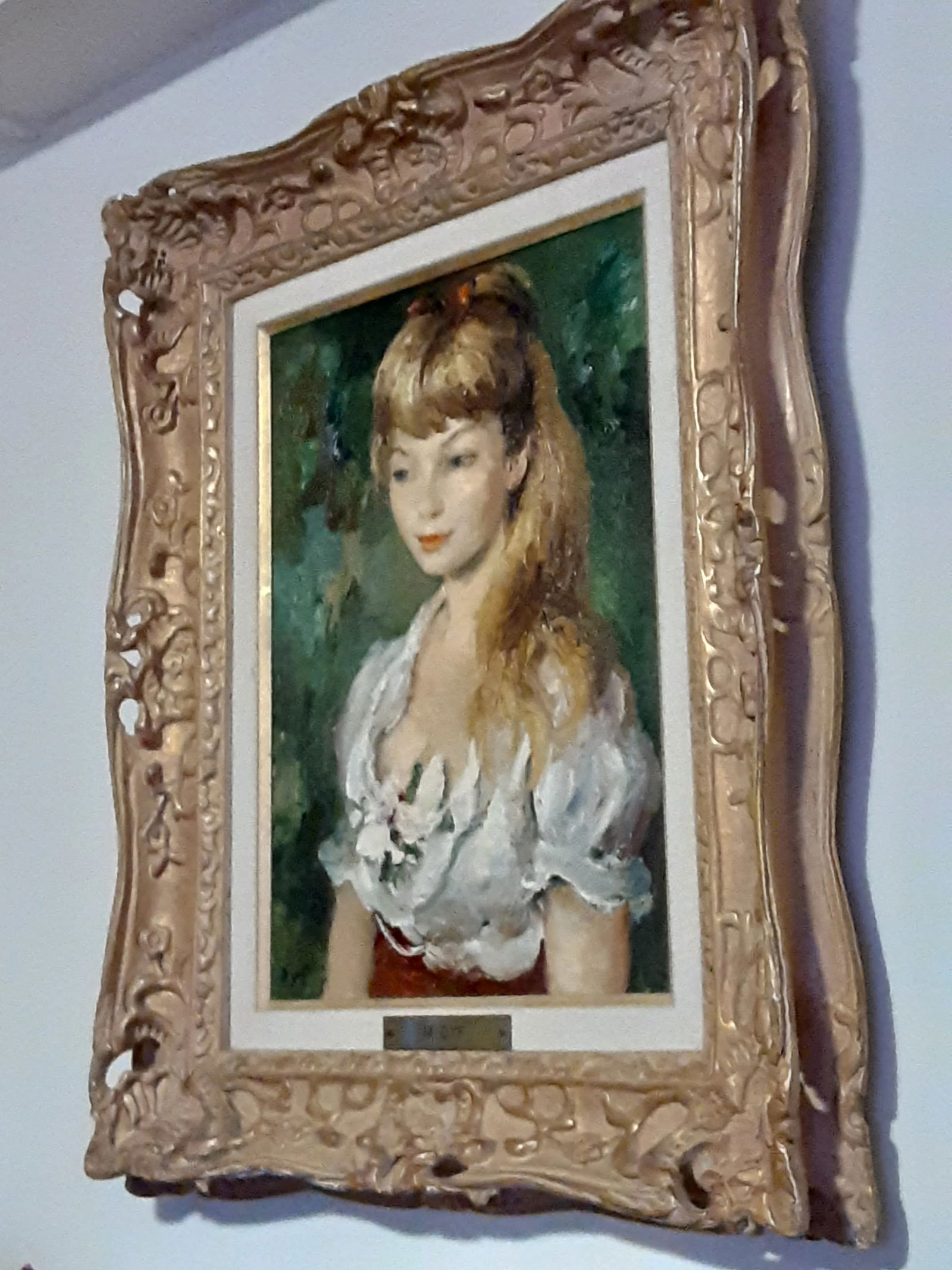 Mid 20th Century Original Oil Marcel Dyf Muse Painting of His Muse, Framed - 6