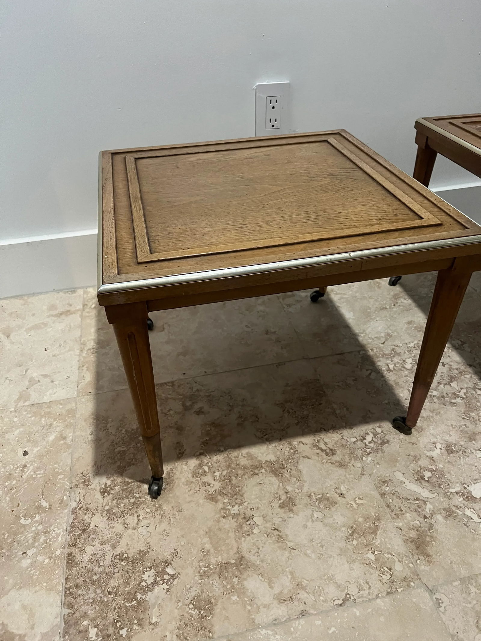 1950s Pair of Mid Century Modern Low Profile End Tables - 5