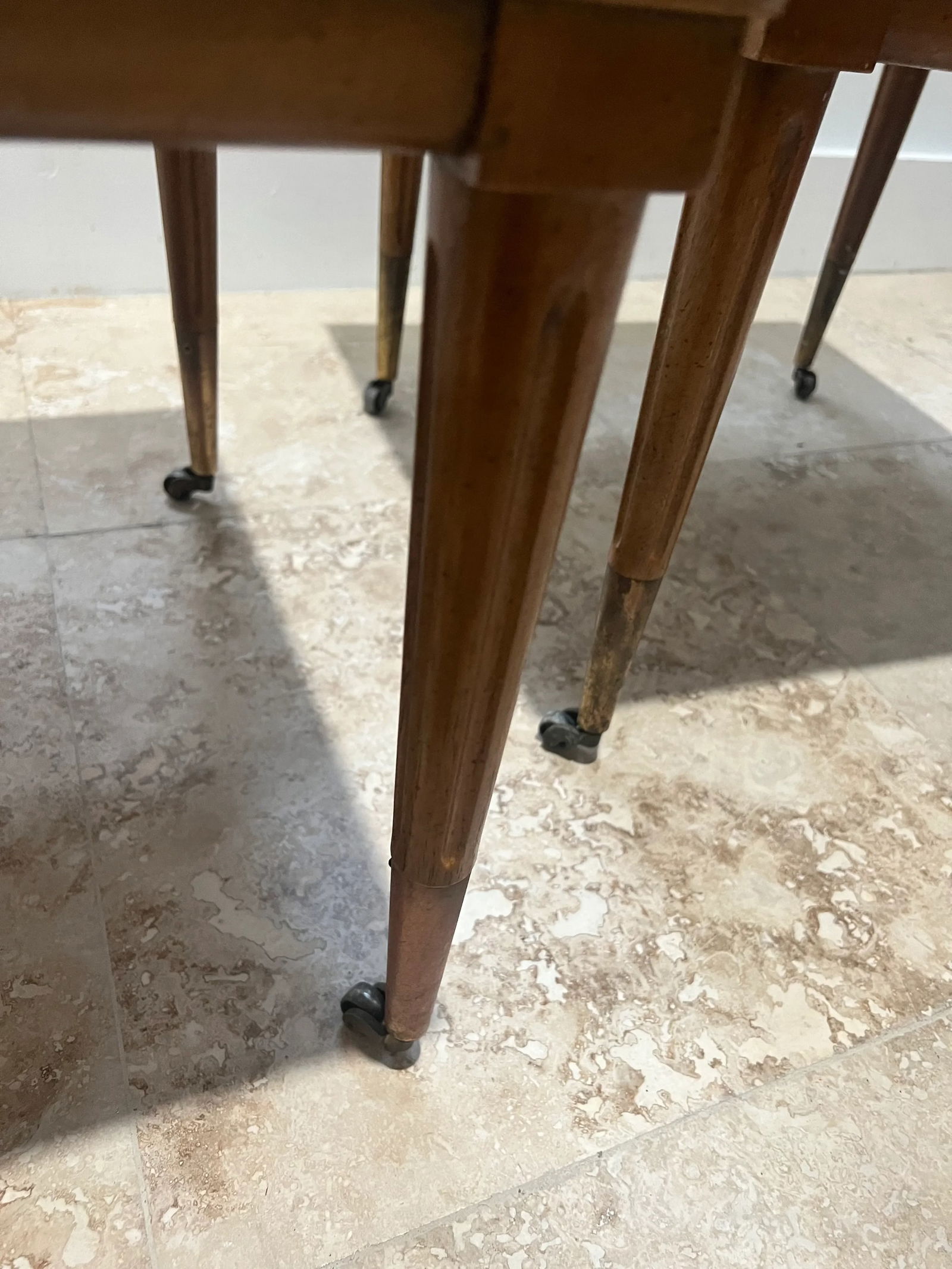1950s Pair of Mid Century Modern Low Profile End Tables - 7