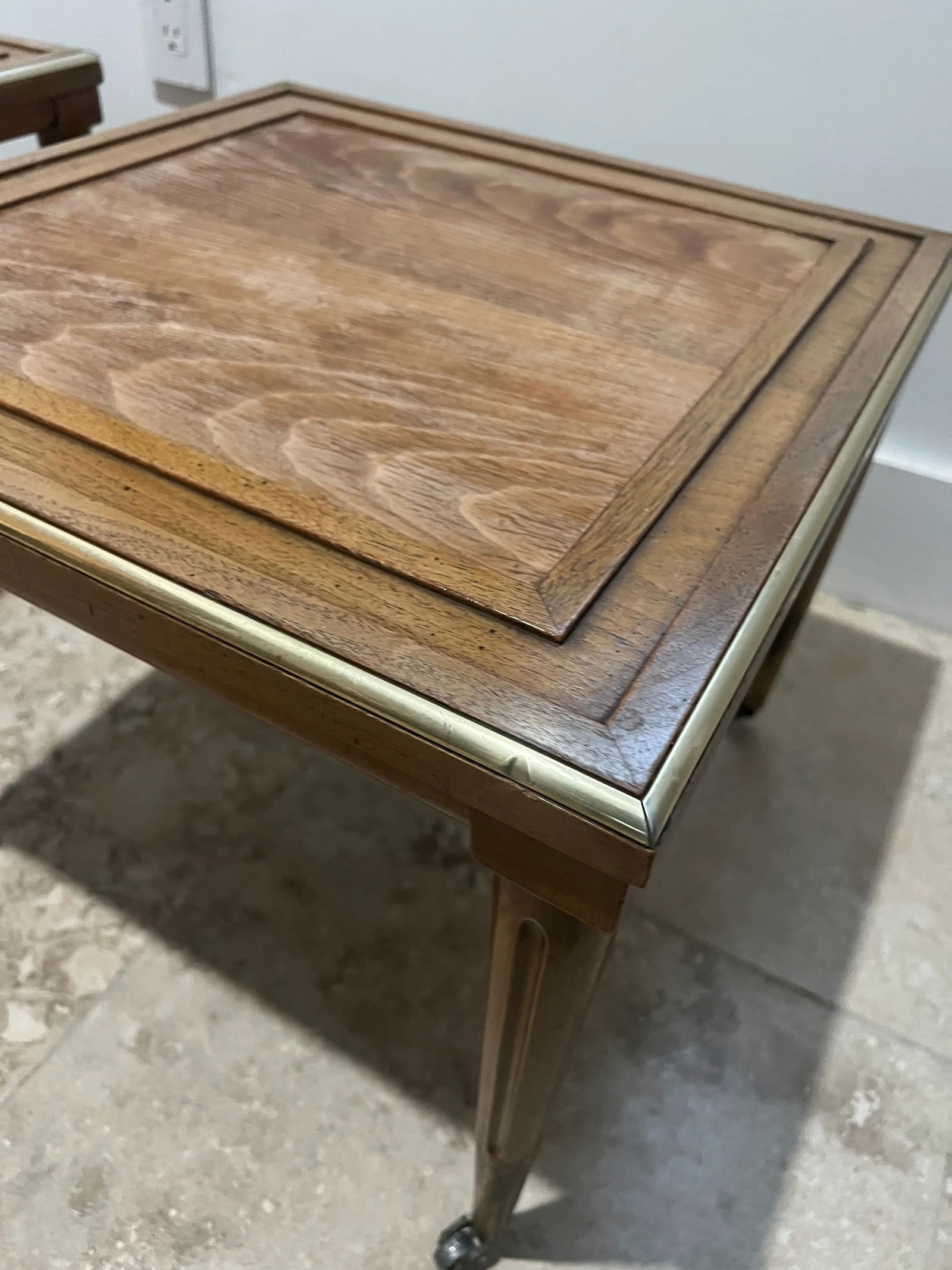 1950s Pair of Mid Century Modern Low Profile End Tables - 9