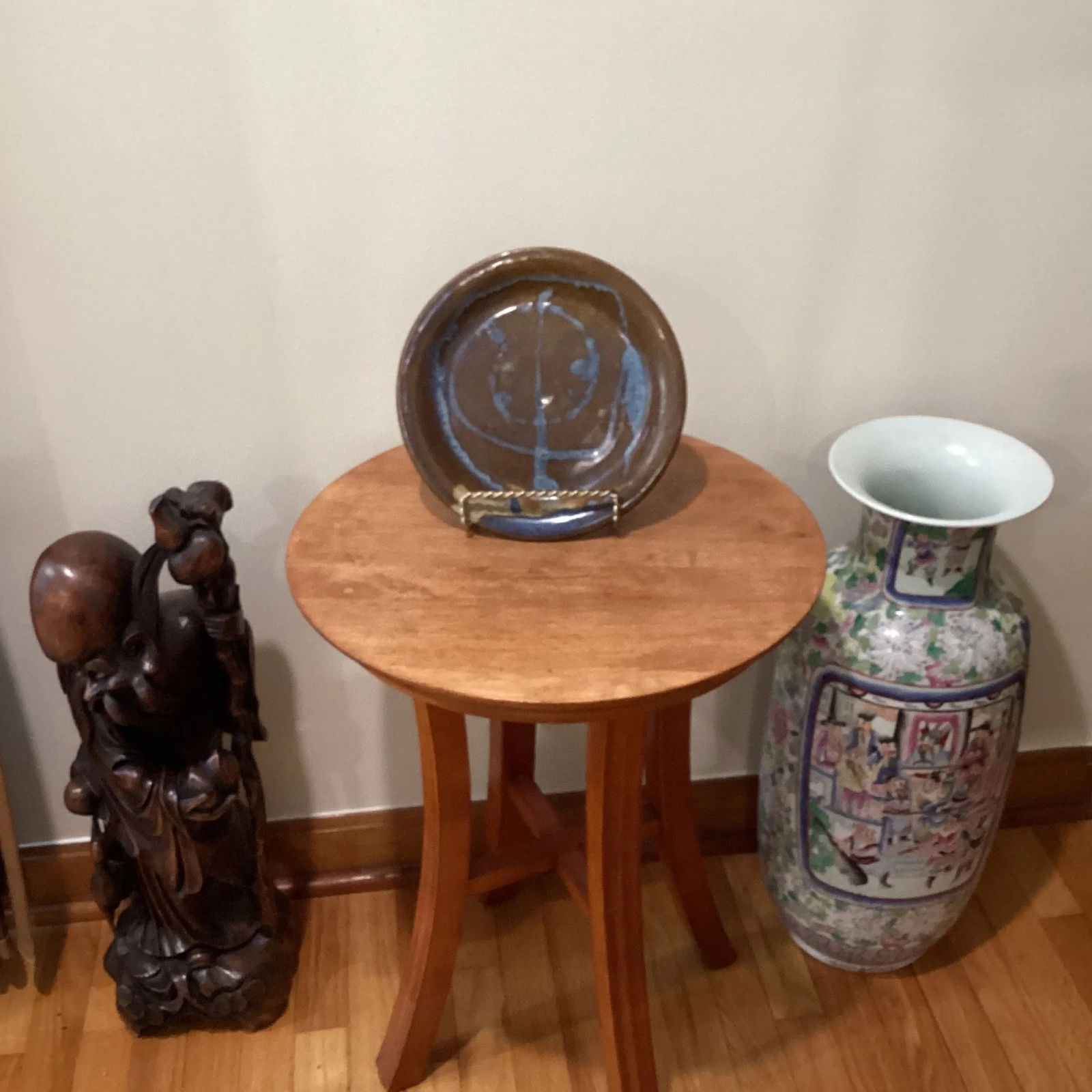 Late 20th Century Vintage Glazed Studio Pottery Plate Signed Dated - 10