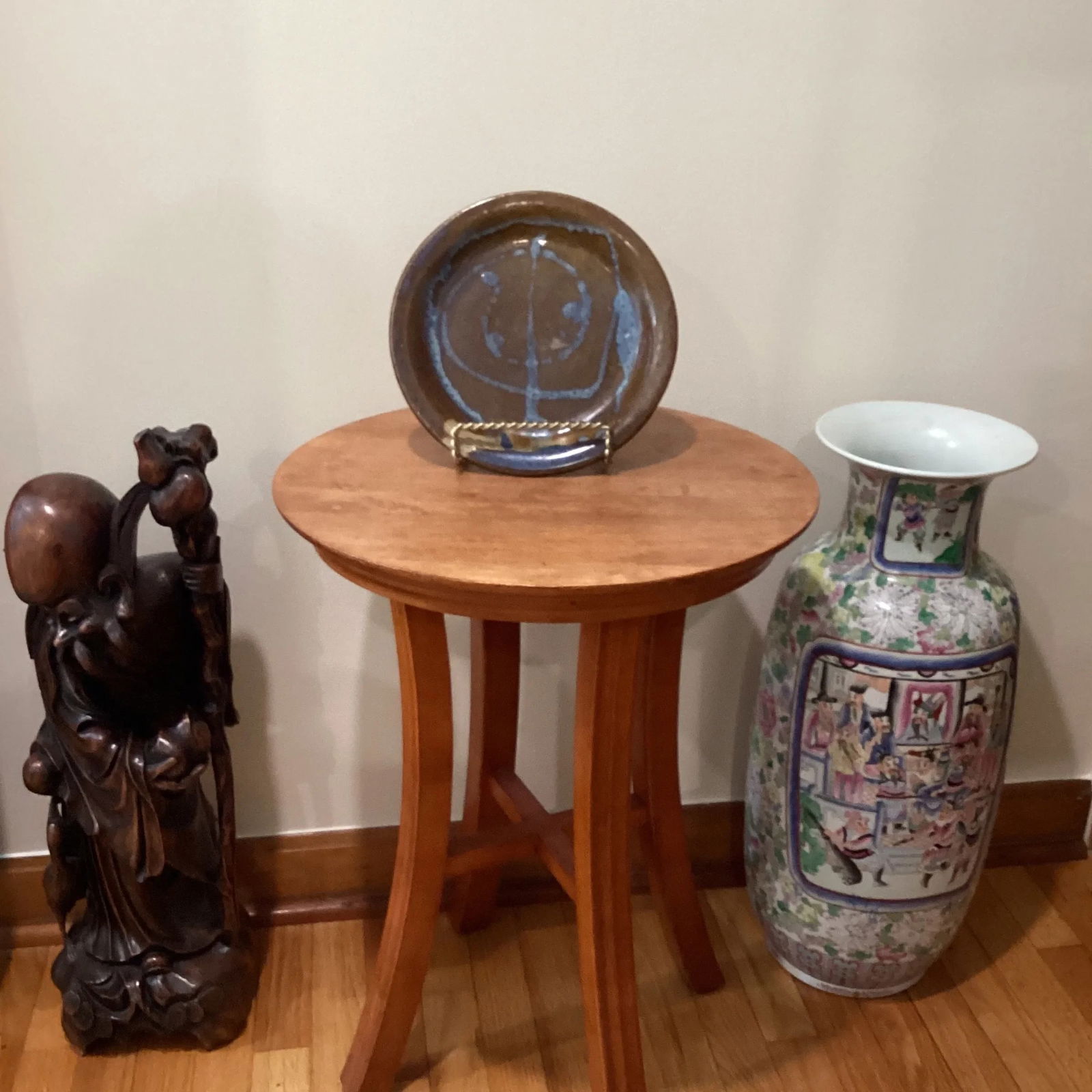 Late 20th Century Vintage Glazed Studio Pottery Plate Signed Dated - 11