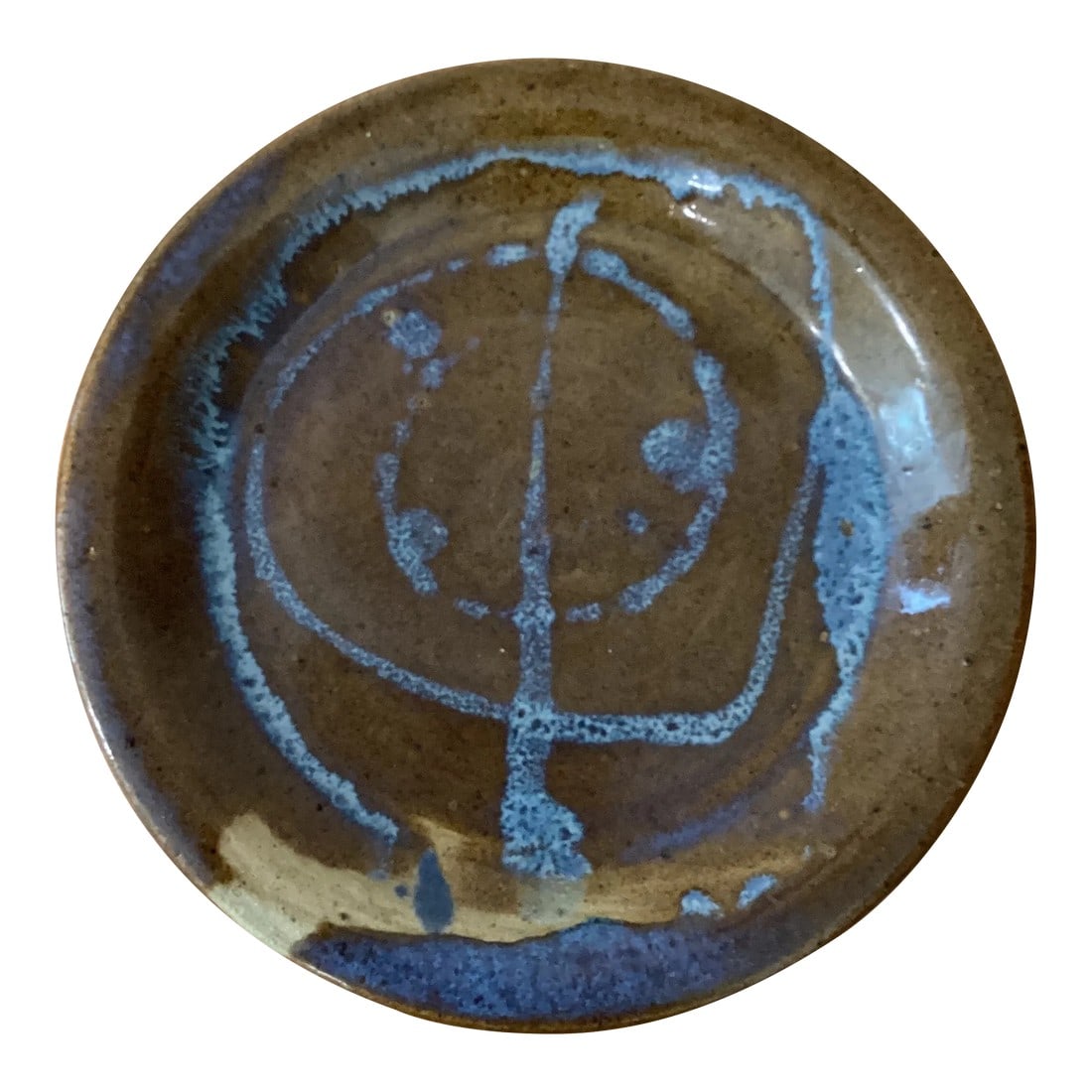 Late 20th Century Vintage Glazed Studio Pottery Plate Signed Dated (1 of 12)