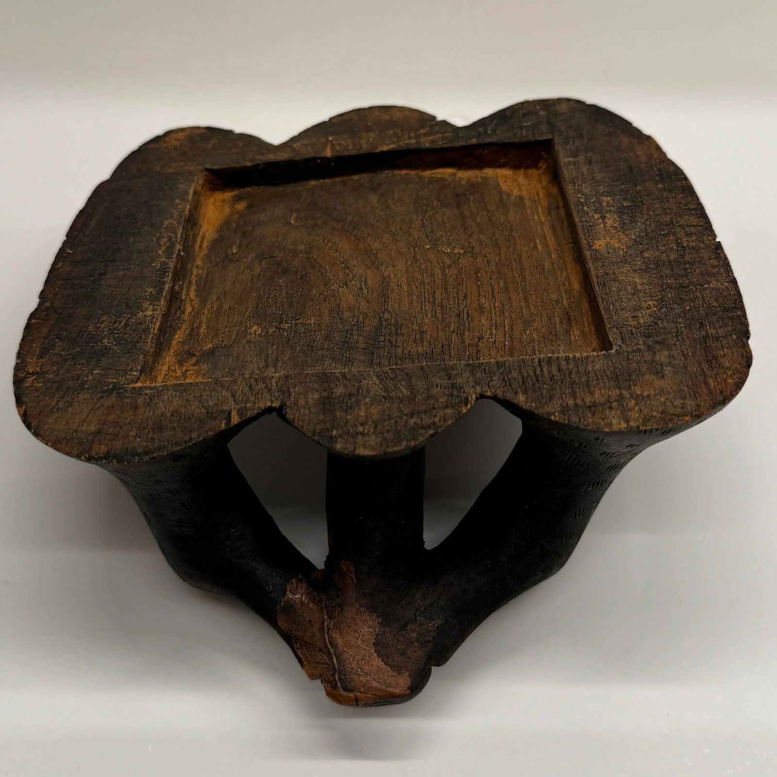 Mid-Century Modern Antique Hand-Carved Teak Wood Three-Duck Box - 5