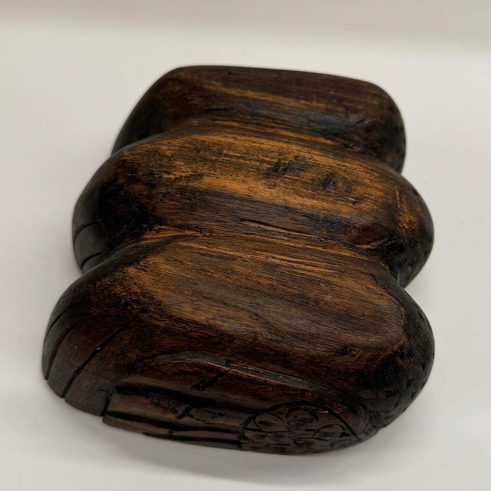 Mid-Century Modern Antique Hand-Carved Teak Wood Three-Duck Box - 6