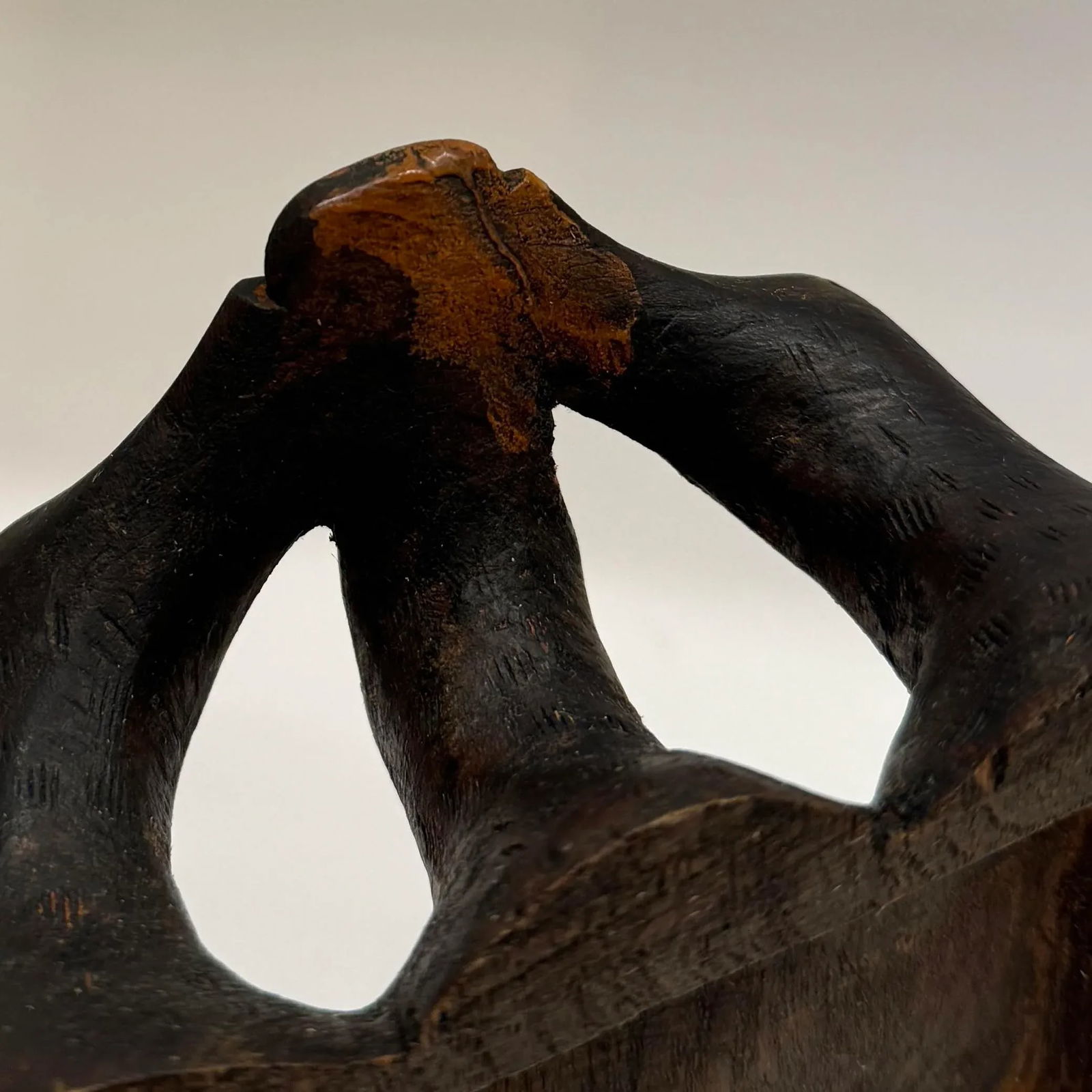 Mid-Century Modern Antique Hand-Carved Teak Wood Three-Duck Box - 9