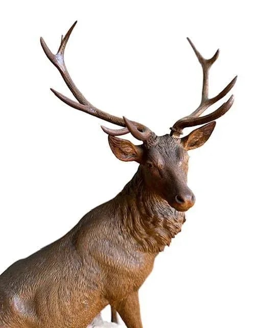 19th Century Swiss Black Forest Style Wood Carved Stag Deer Brienz - 2