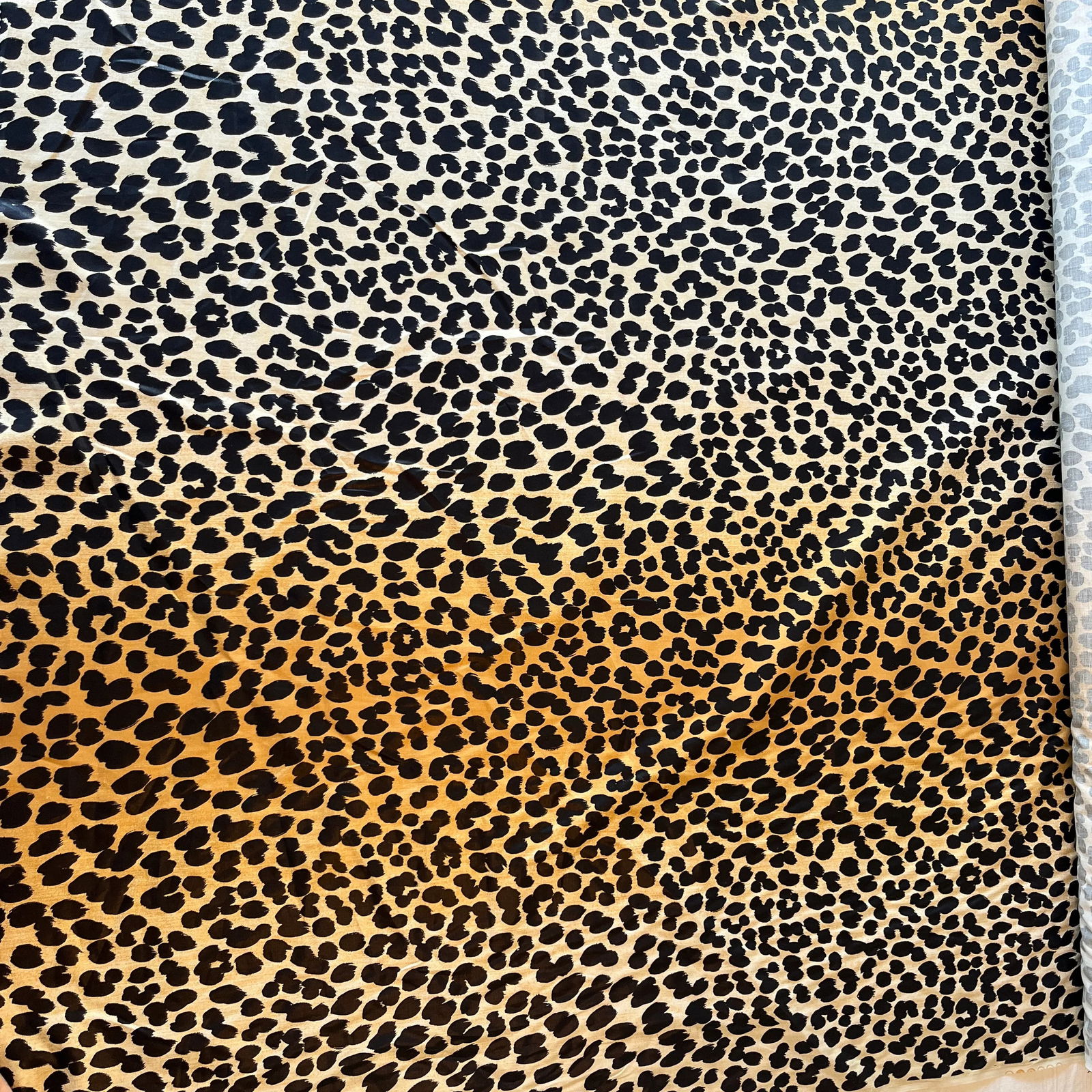 Cheetah Print Chintz Upholstery Fabric. 8 Yards - 4