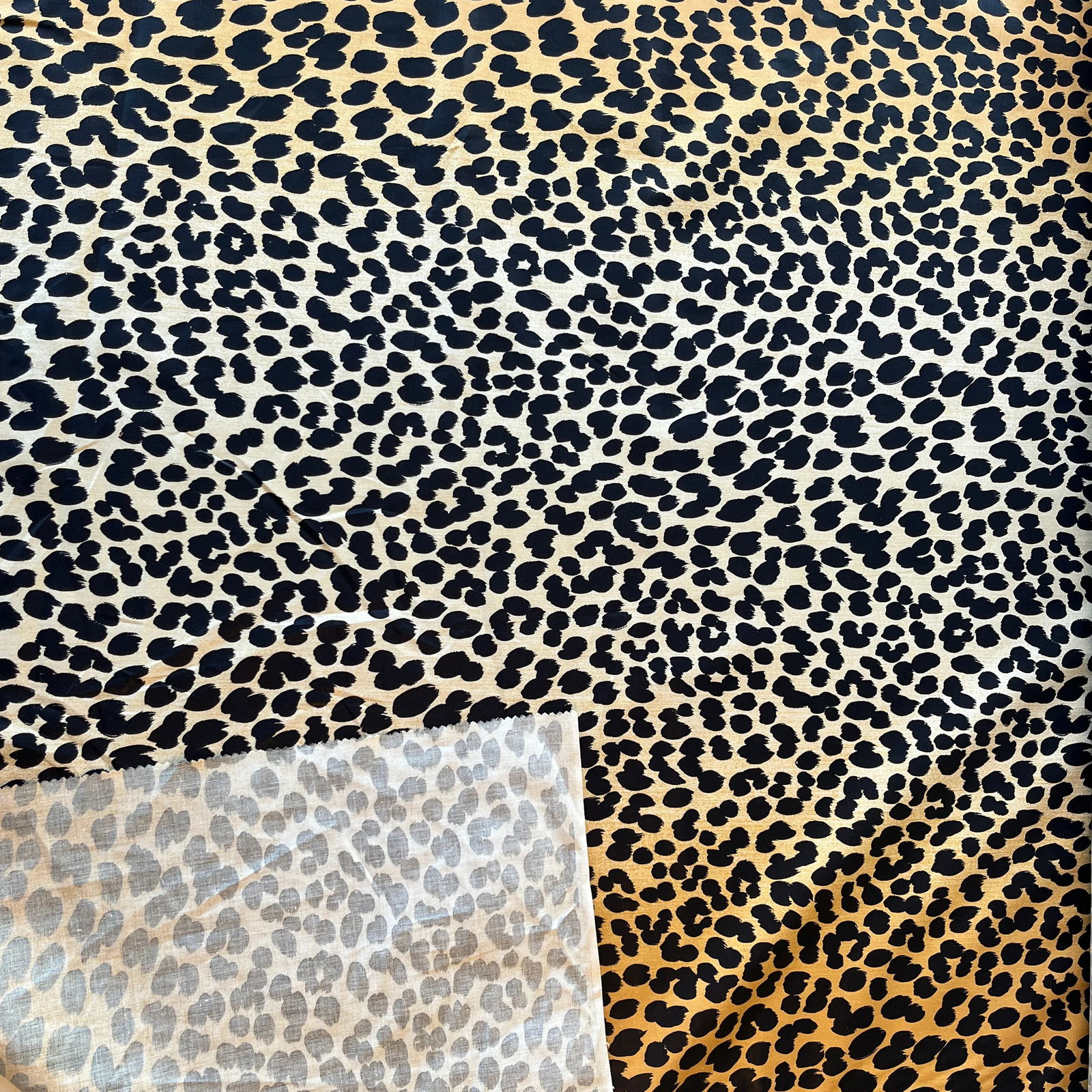Cheetah Print Chintz Upholstery Fabric. 8 Yards - 5