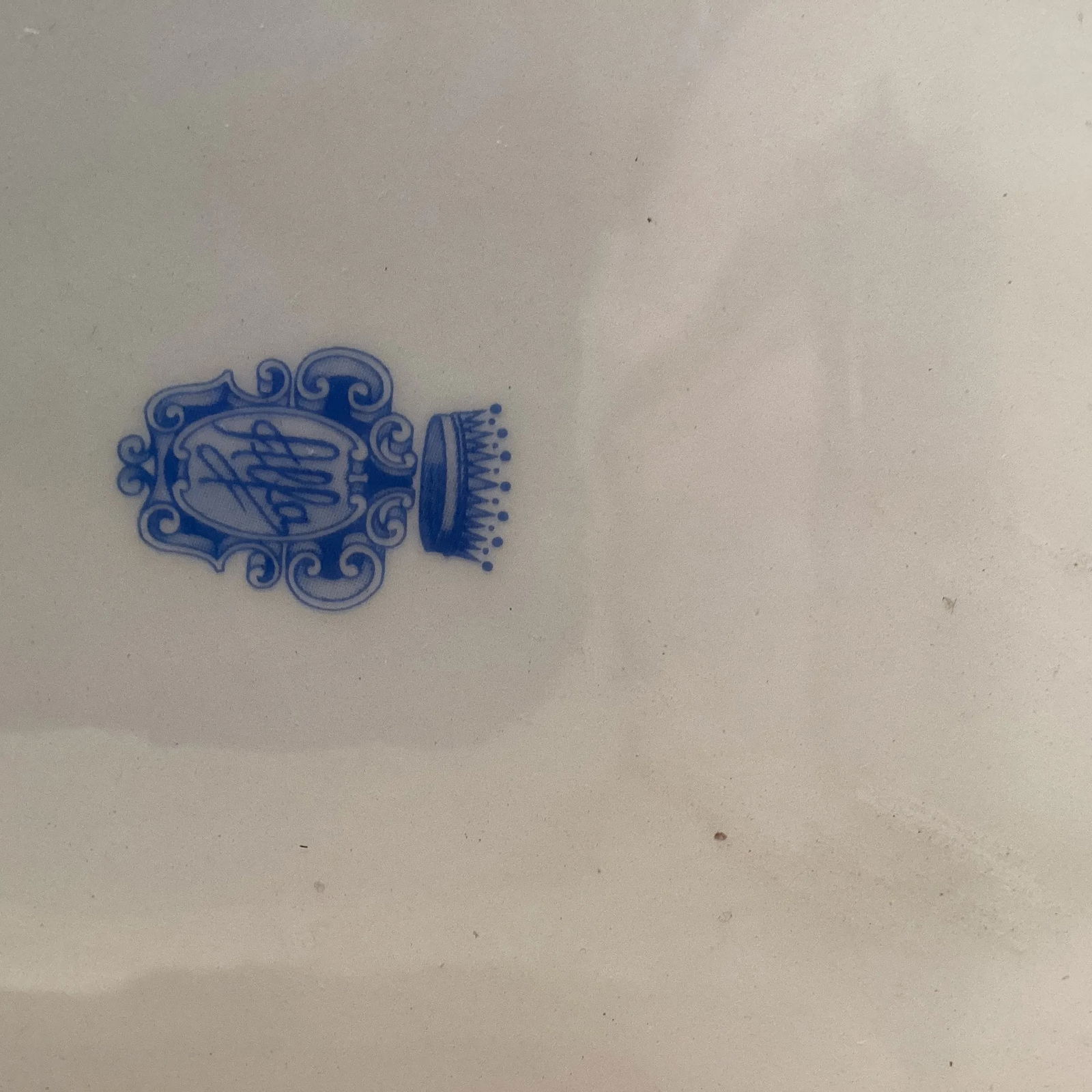 Mid 20th Century Vintage Theo Limoges France Alfa Ceramic Porcelain Vanity Tray on Stand Hand Painte - 10