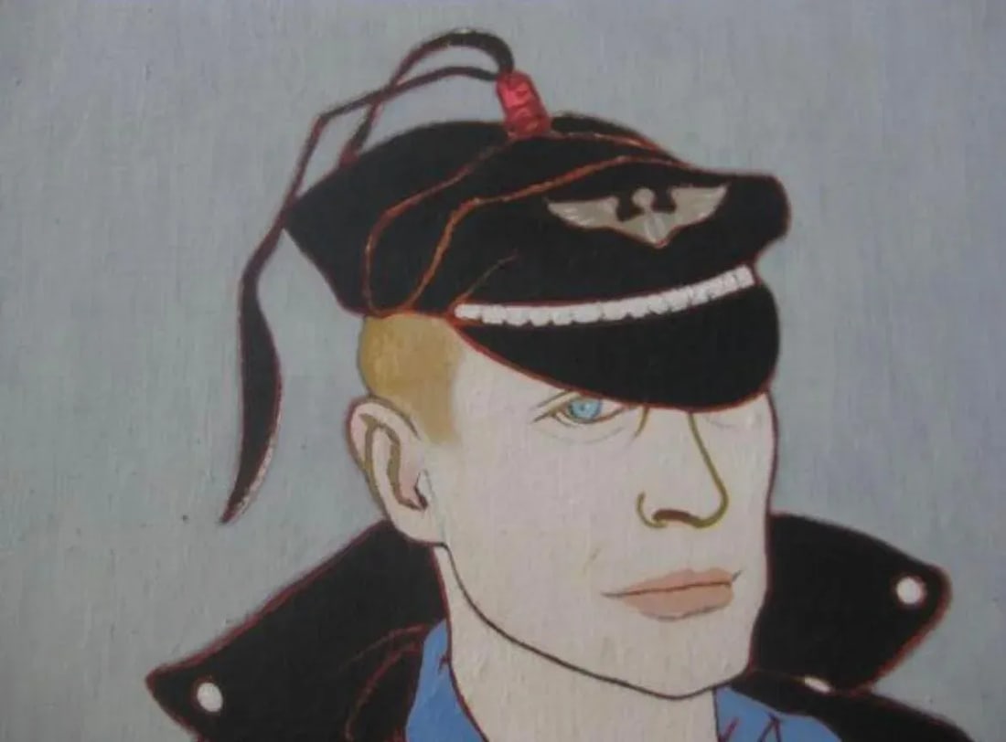 1960's Portrait Painting "Carapace" by Joseph St. Amand- Framed - 2