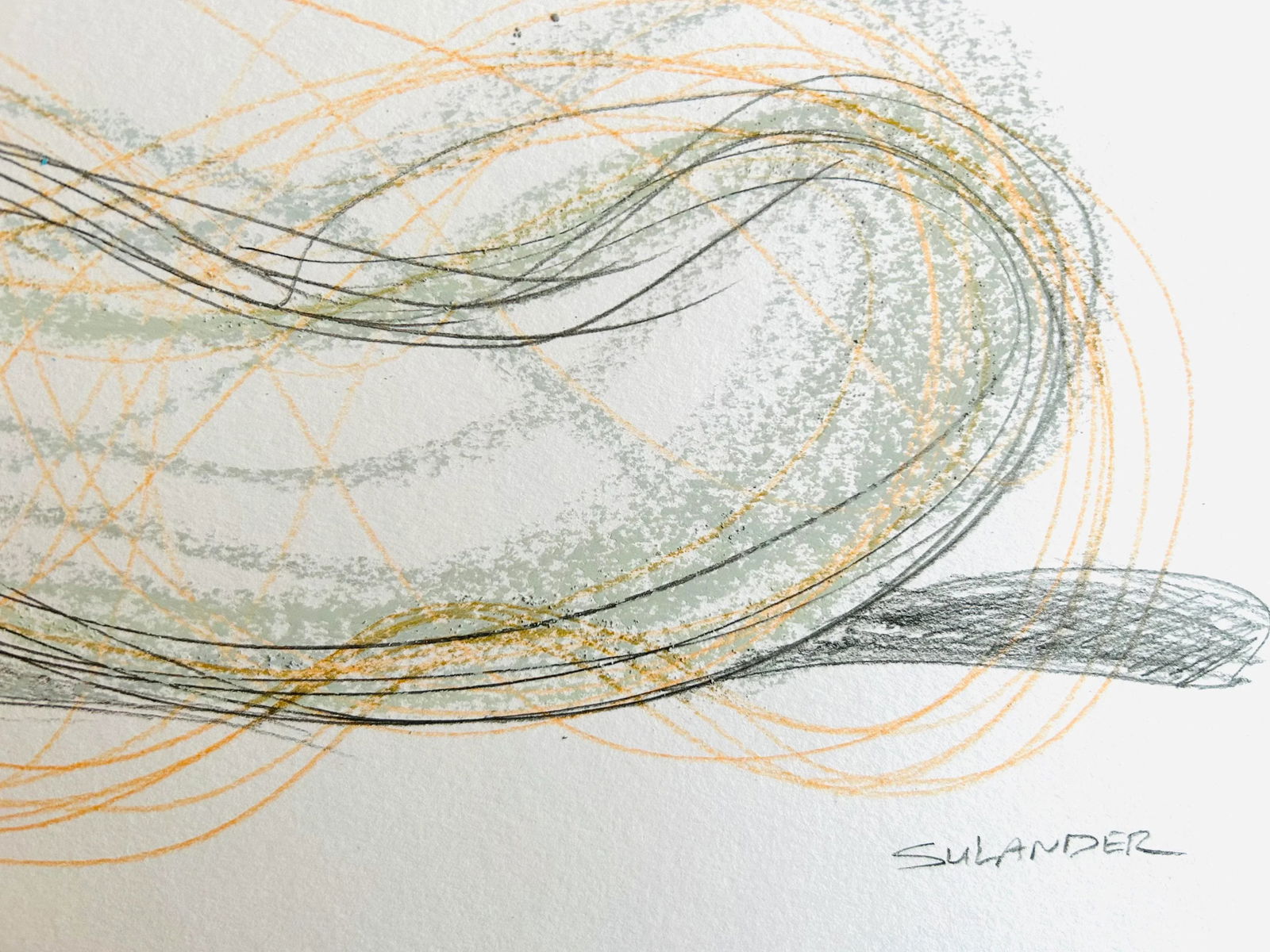 "Le Bol"? Original Drawing by Erik Sulander, on Paper, Signed, Unframed. - 3