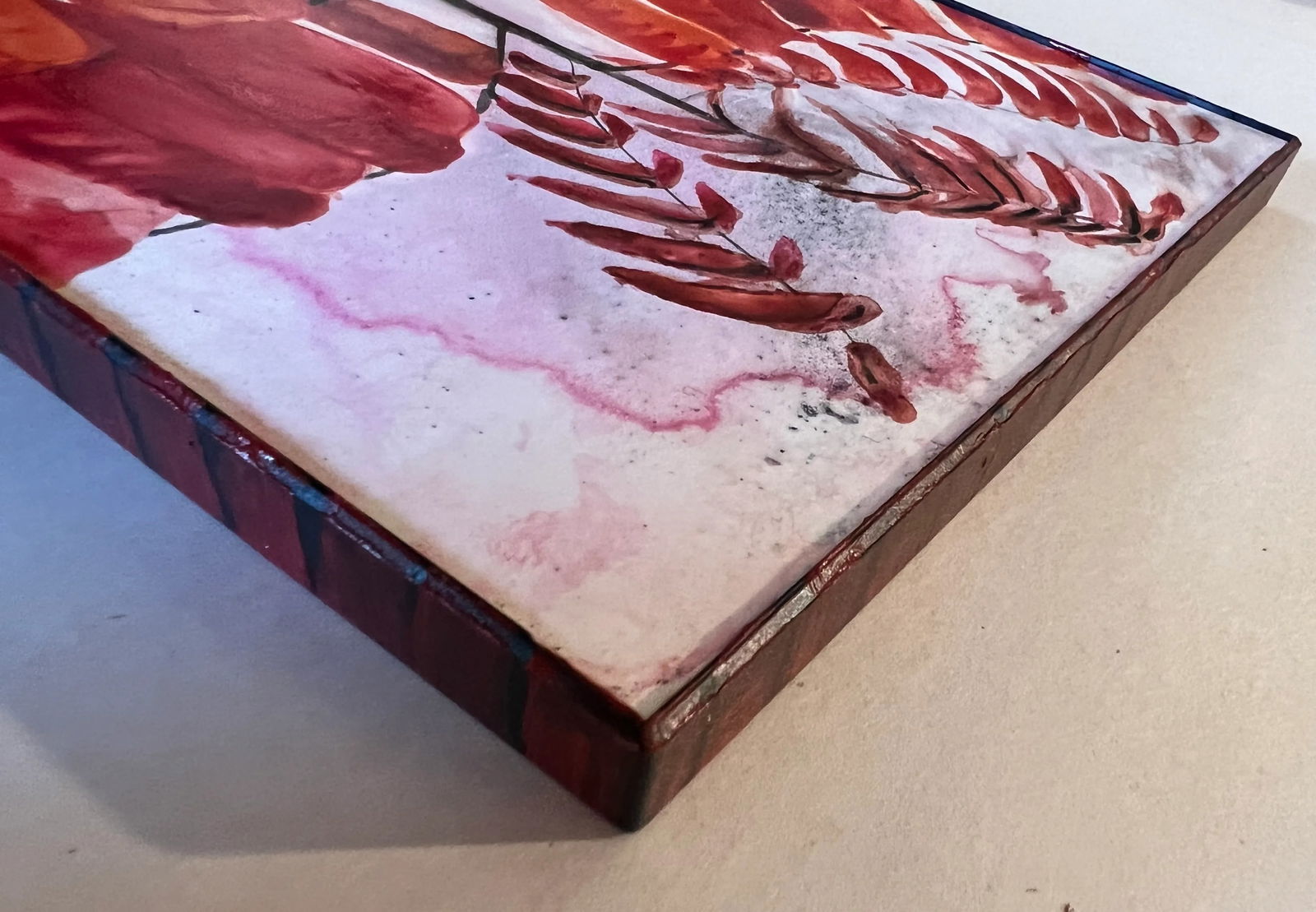 Contemporary Botanical Watercolor Painting "Autumn Prayer Flags" - 2