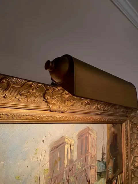 Original Signed Francois Gerome Oil Painting of Paris and Notre Dame, Circa 1940 - 10