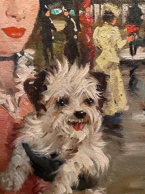 Original Signed Francois Gerome Oil Painting of Paris and Notre Dame, Circa 1940 - 4