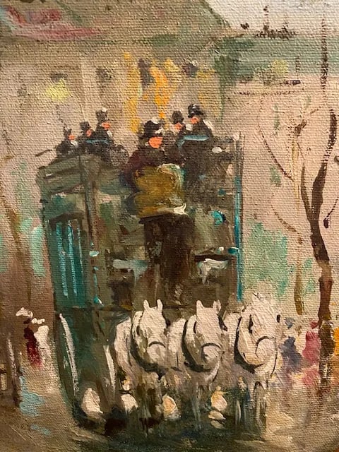 Original Signed Francois Gerome Oil Painting of Paris and Notre Dame, Circa 1940 - 7