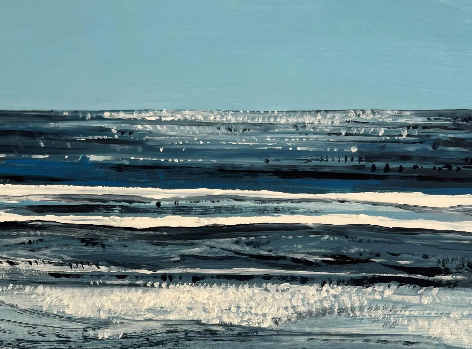 Glimmer, Original Miniature Seascape Oil Painting by Jessica Fairley - 2