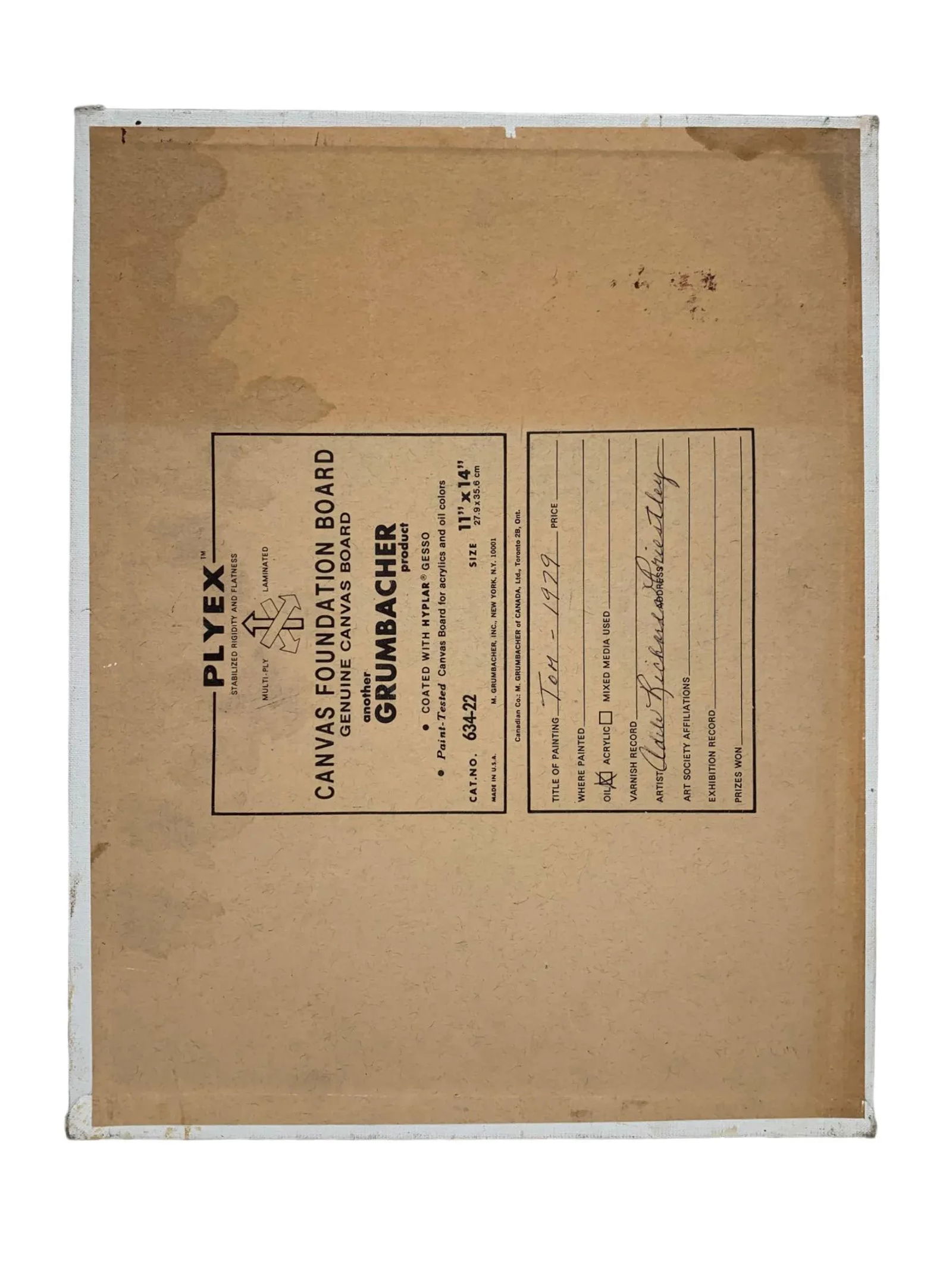 Mid 20th Century "Portrait of a Man" Acrylic Painting - 10