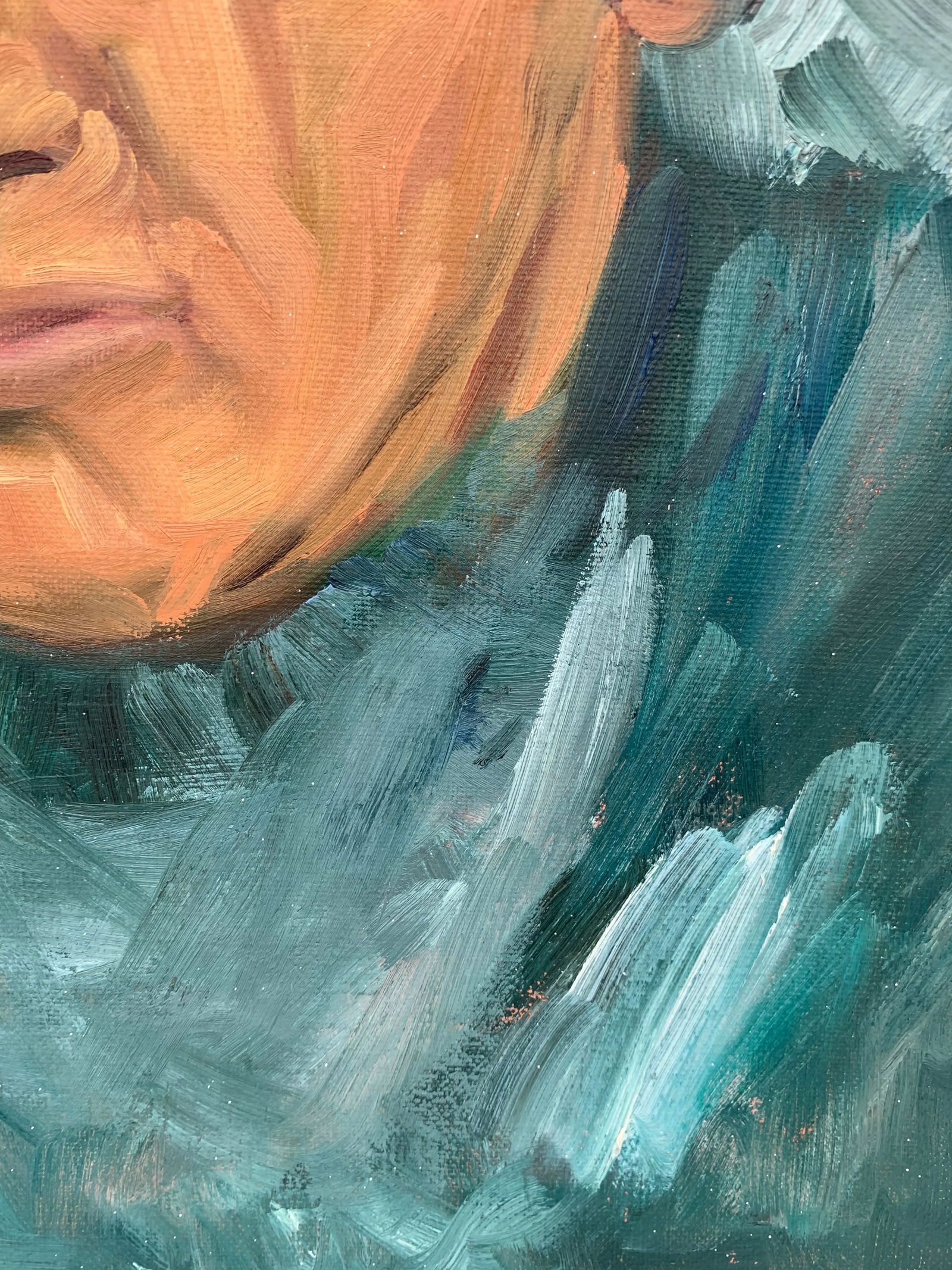 Mid 20th Century "Portrait of a Man" Acrylic Painting - 6