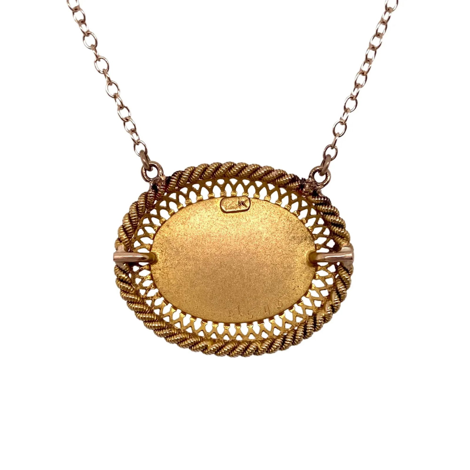 Victorian 14k Gold & Turquoise Repurposed Pendant Necklace - 3