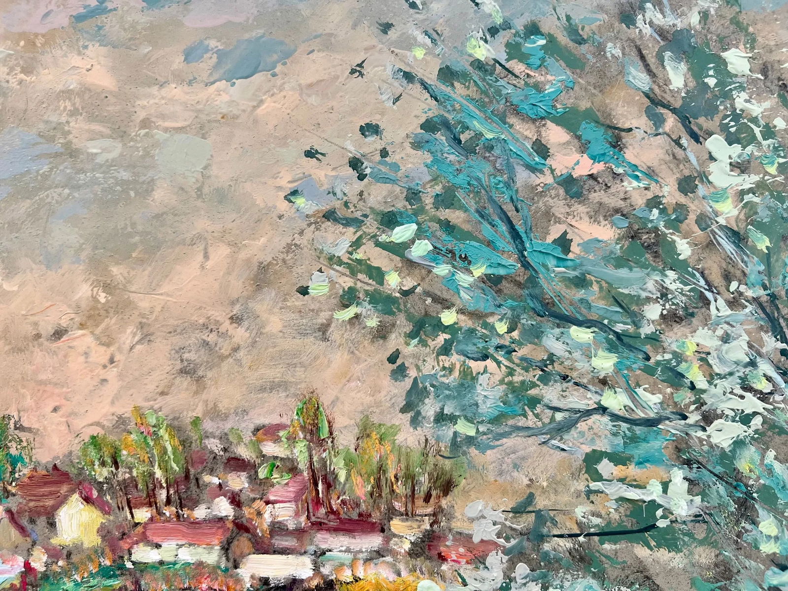 Large Mid-Century Impressionist Oil Painting "Picnic Along the Eure River in France" - by Clifford S - 6