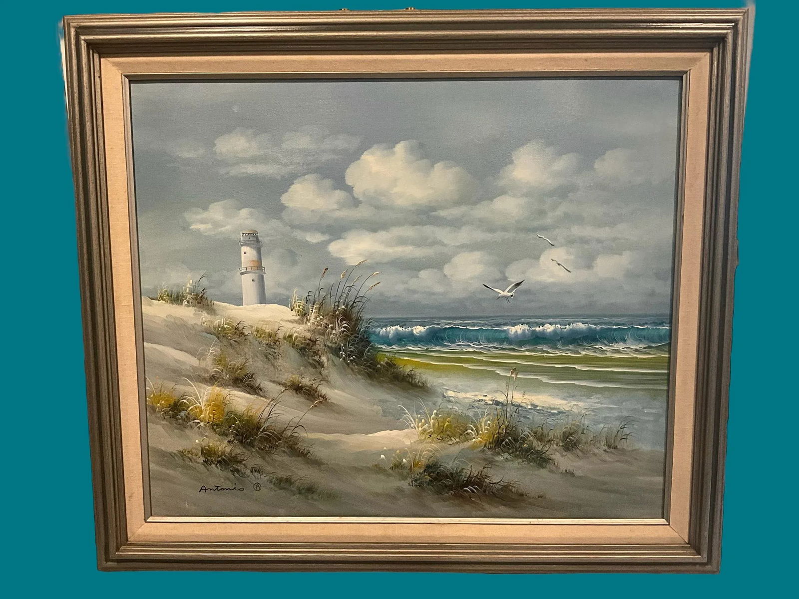 Antonio Tano Seascape Oil Painting Framed - 2