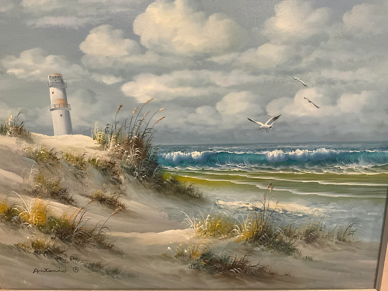 Antonio Tano Seascape Oil Painting Framed - 5