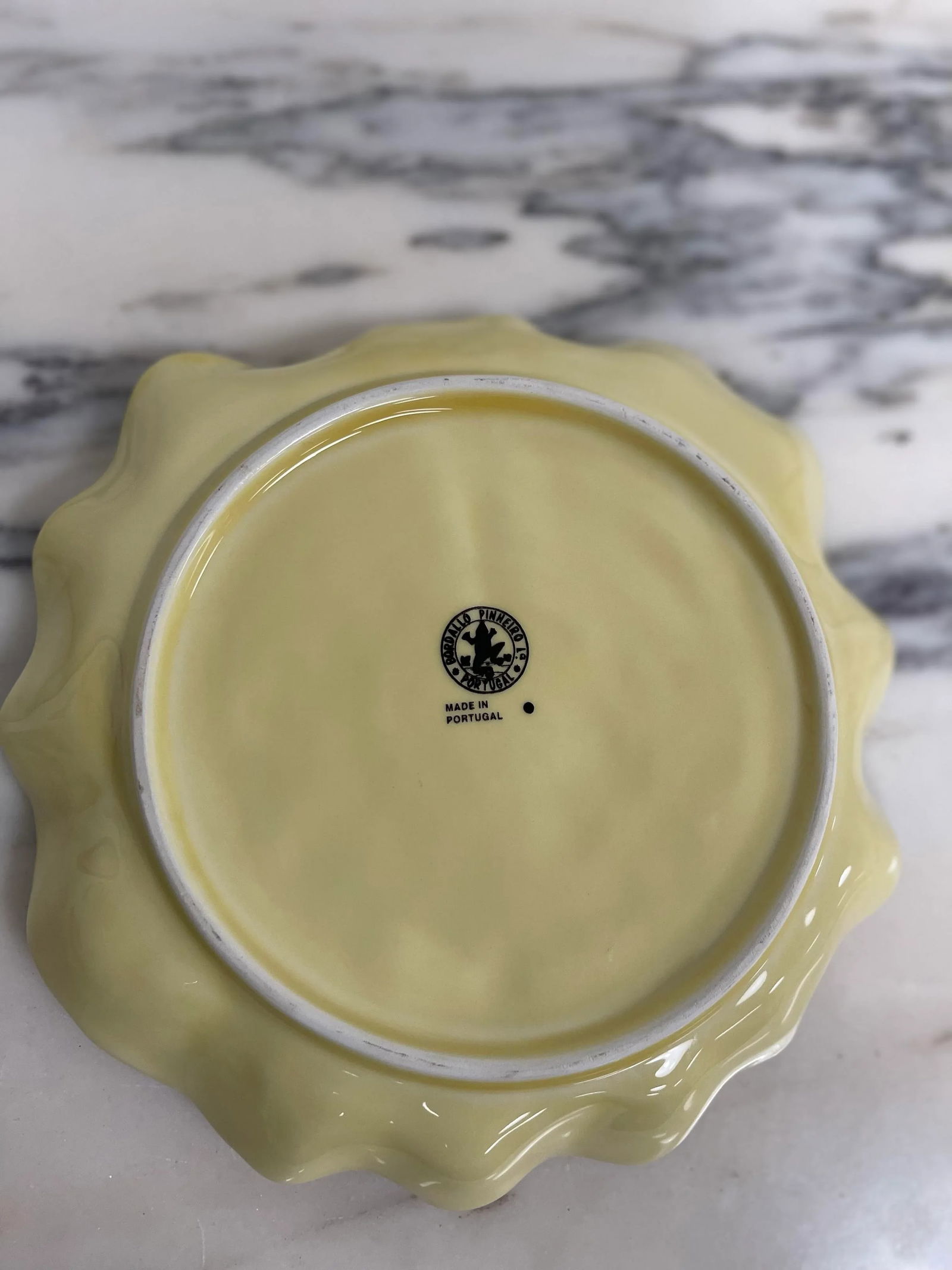 Vintage Bordallo Pinheiro Yellow Cabbage Salad Plate - 11