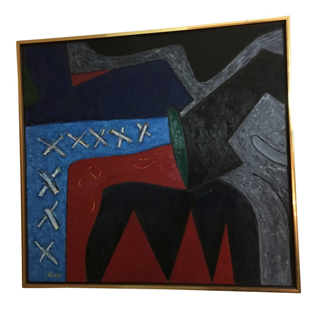 James Kelly Blue Abstract Painting (1 of 8)