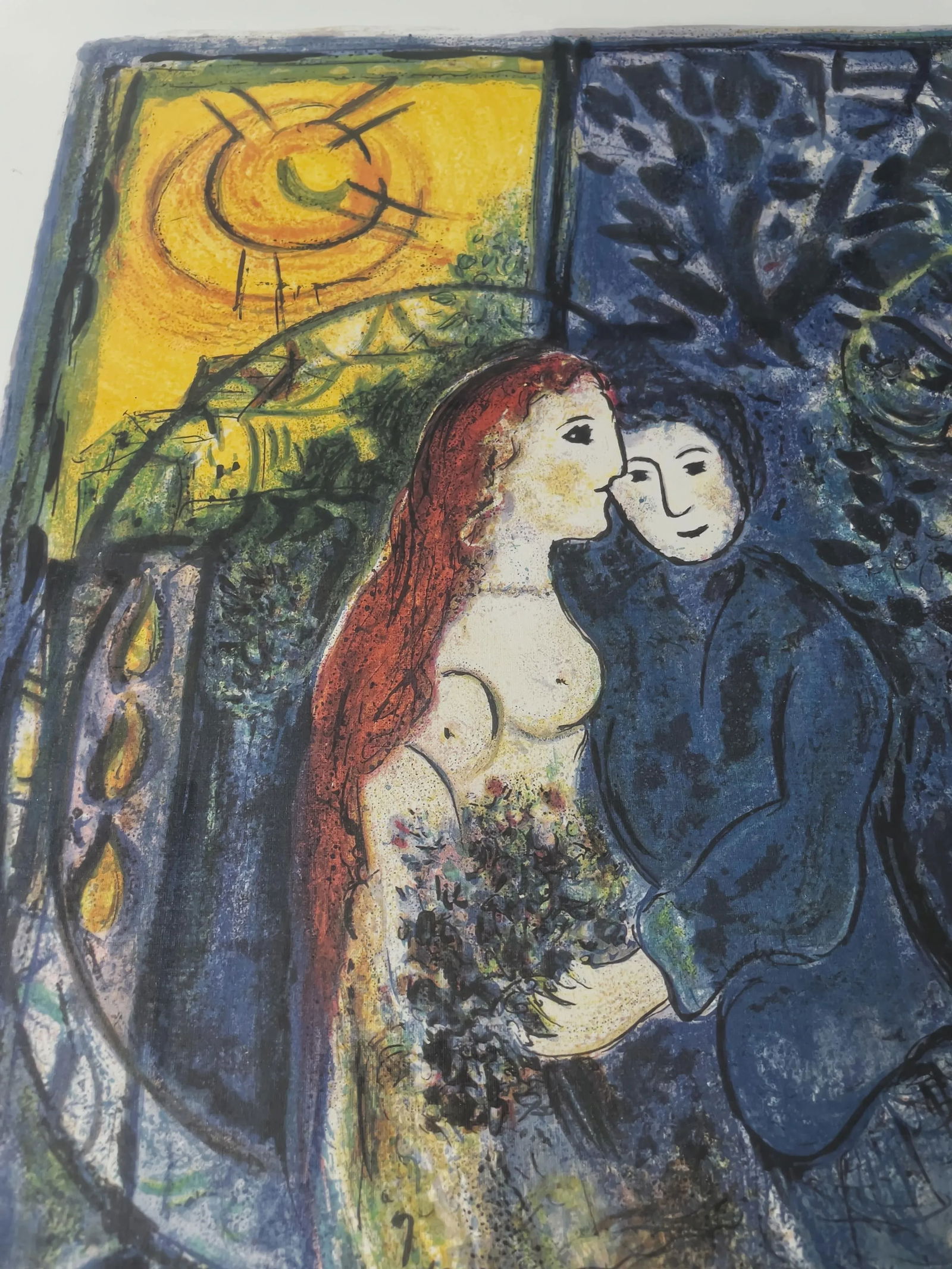 Marc Chagall "The Wedding" Photomechanical Graphic Print Framed - 2