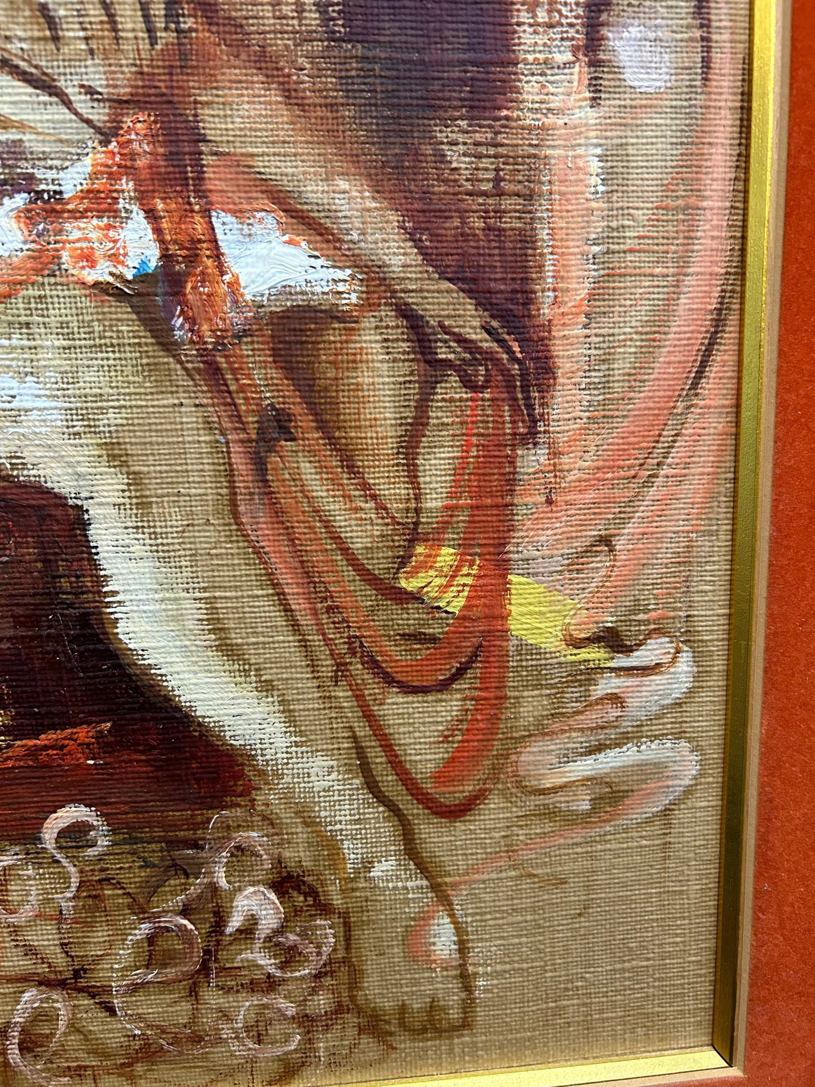 Abstract Midcentury Seated Nude Oil Painting - 6