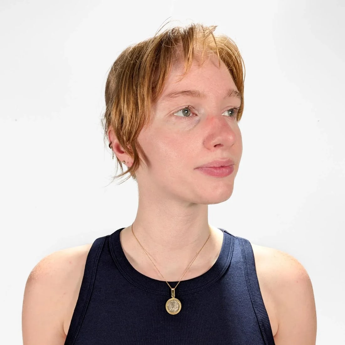 18k Gold & Ancient Roman Coin Severus Alexander Denarius Pendant - 2